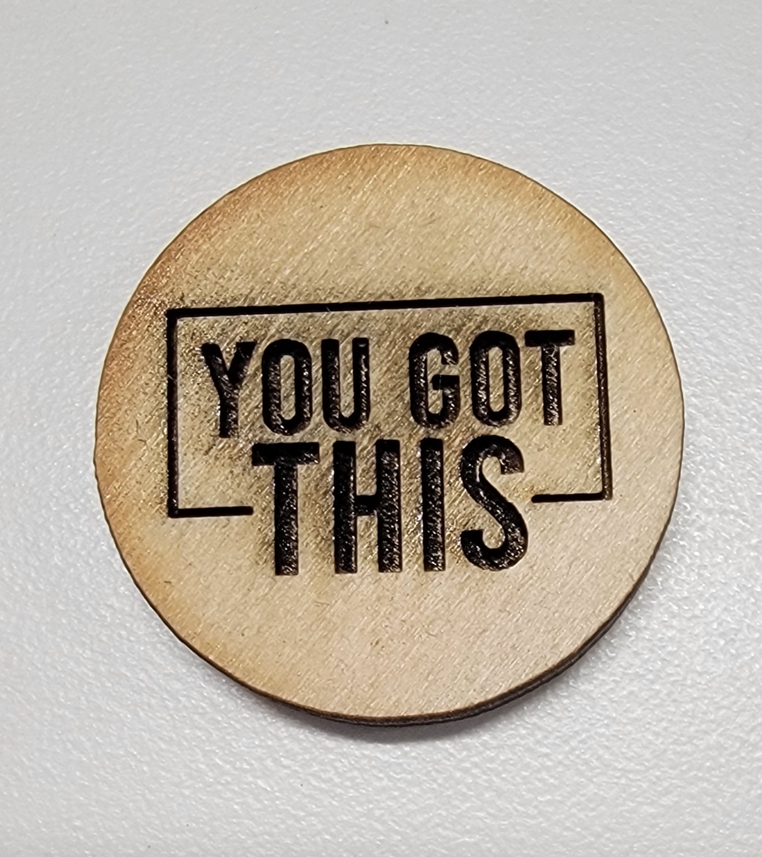 You Got This - Motivational Wooden Token - Square - Set of 4