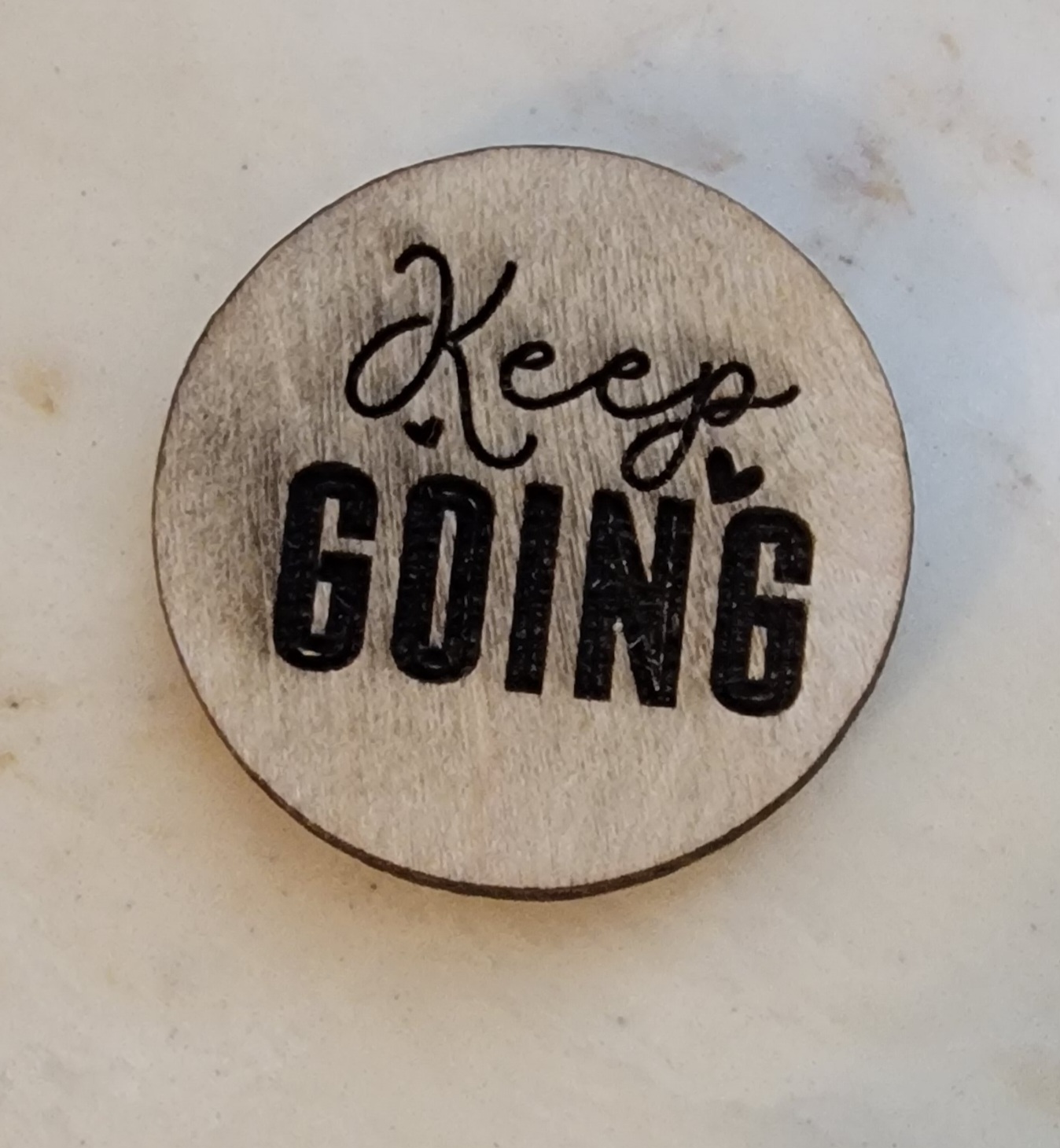 Keep Going - Wooden Token - Hearts - Set of 4