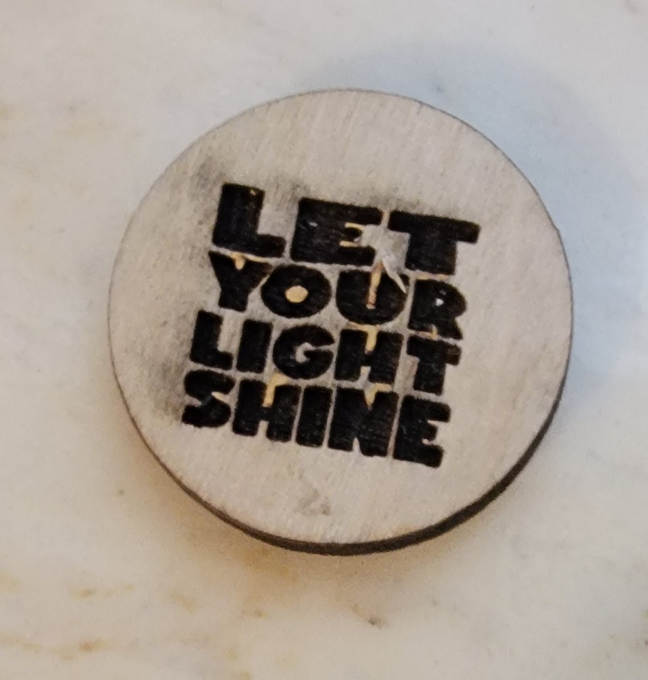 Let Your Light Shine - Inspirational Wooden Token - Set of 4
