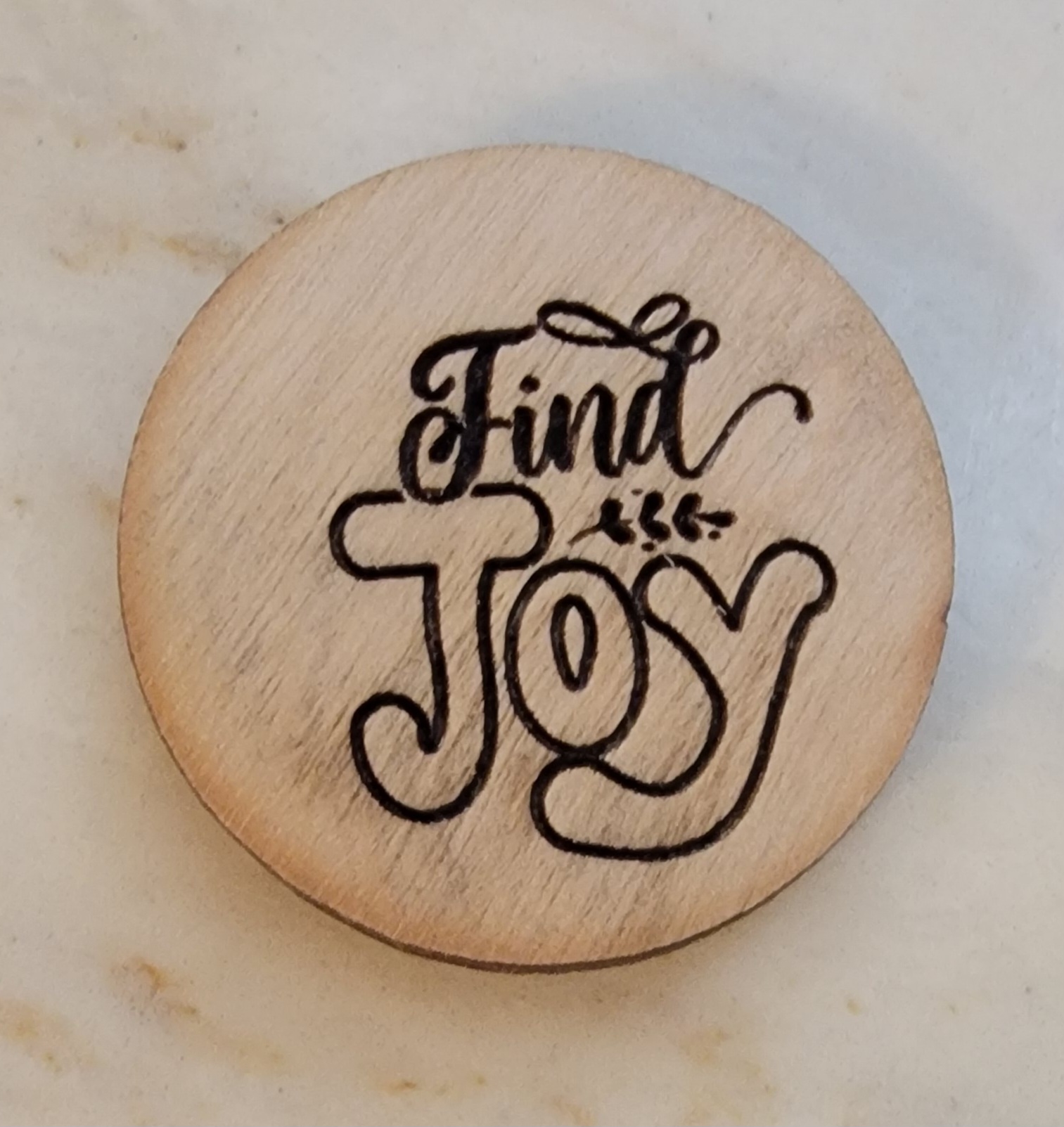 Find Joy - Wooden Token - Set of 4