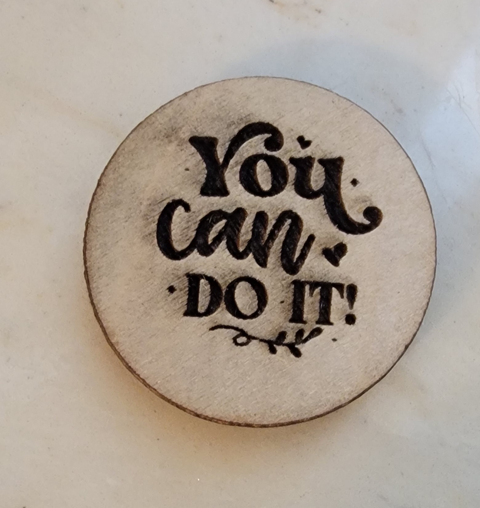 You Can Do It - Motivational Wooden Token - Set of 4