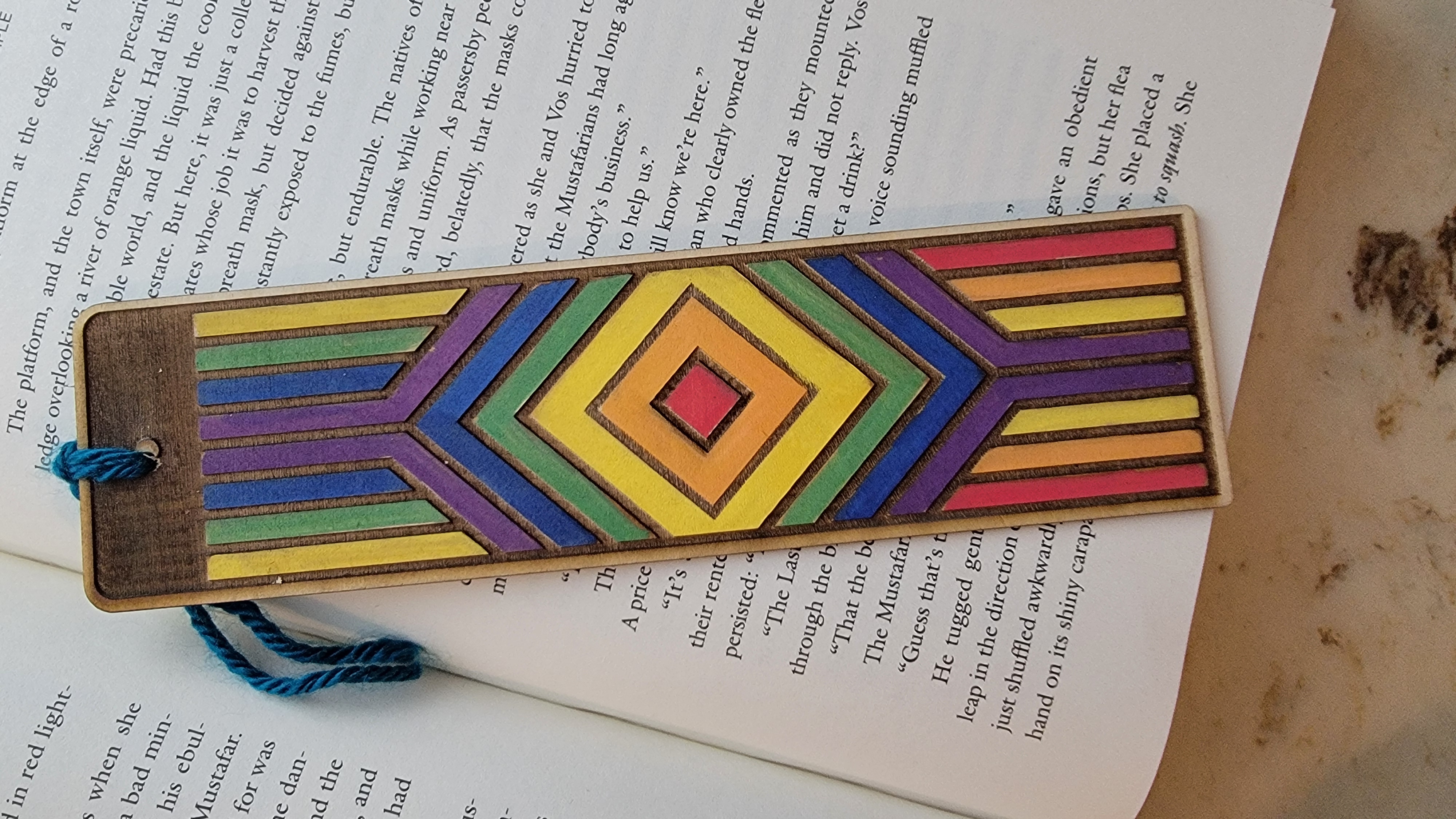 Geometric Wooden Bookmark