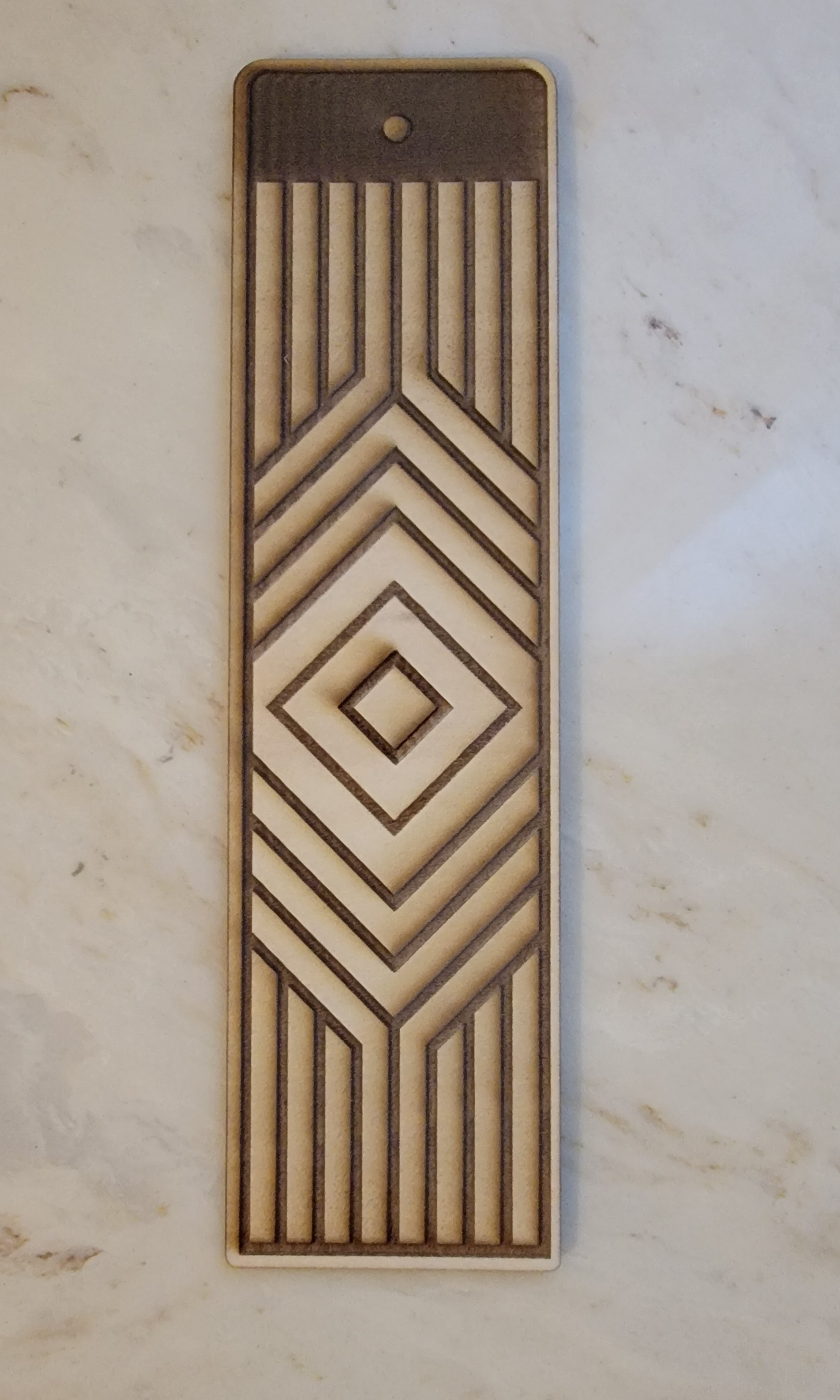 Geometric Wooden Bookmark