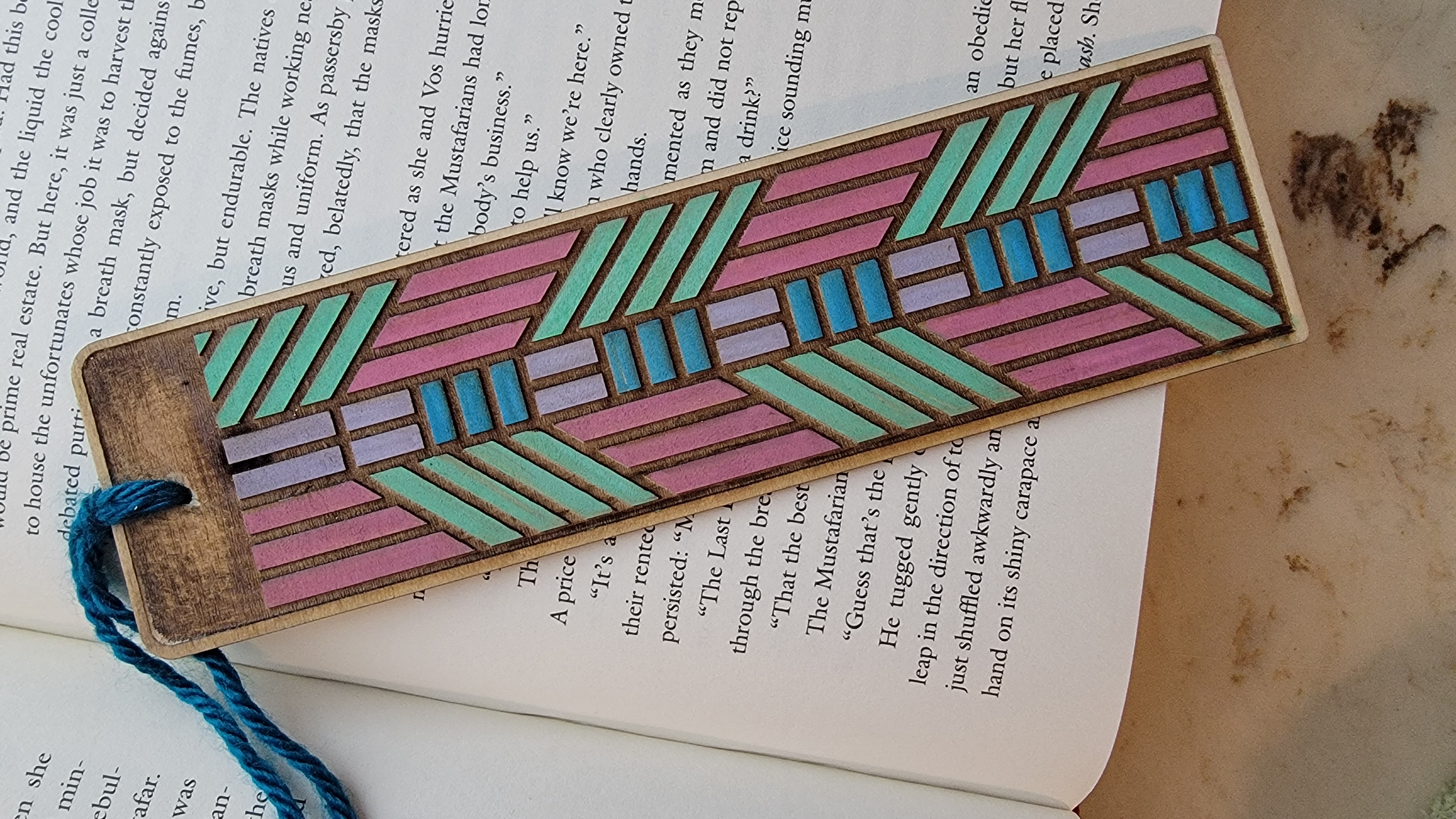 Colorful Wooden Bookmark