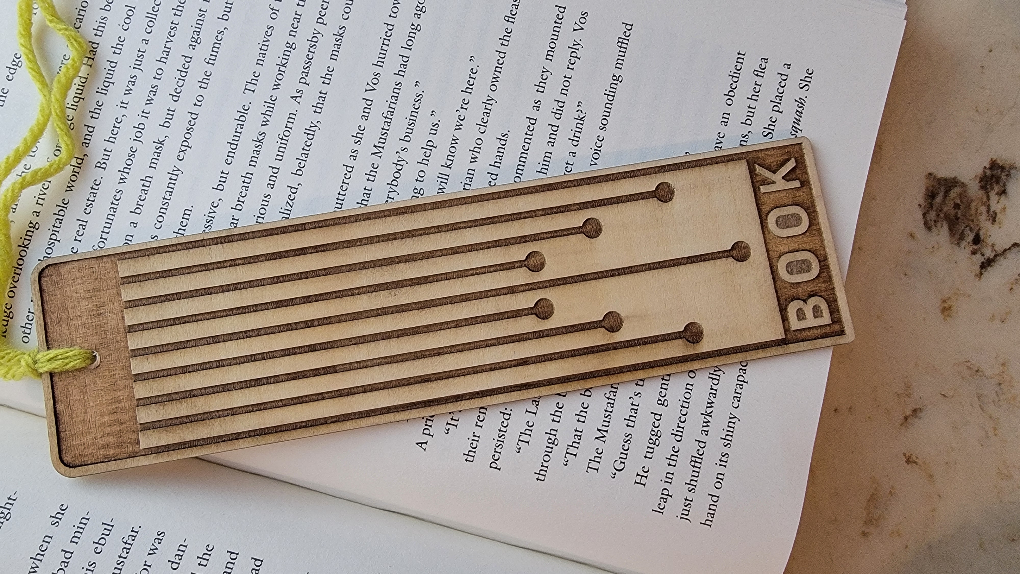 Wooden Engraved Bookmark