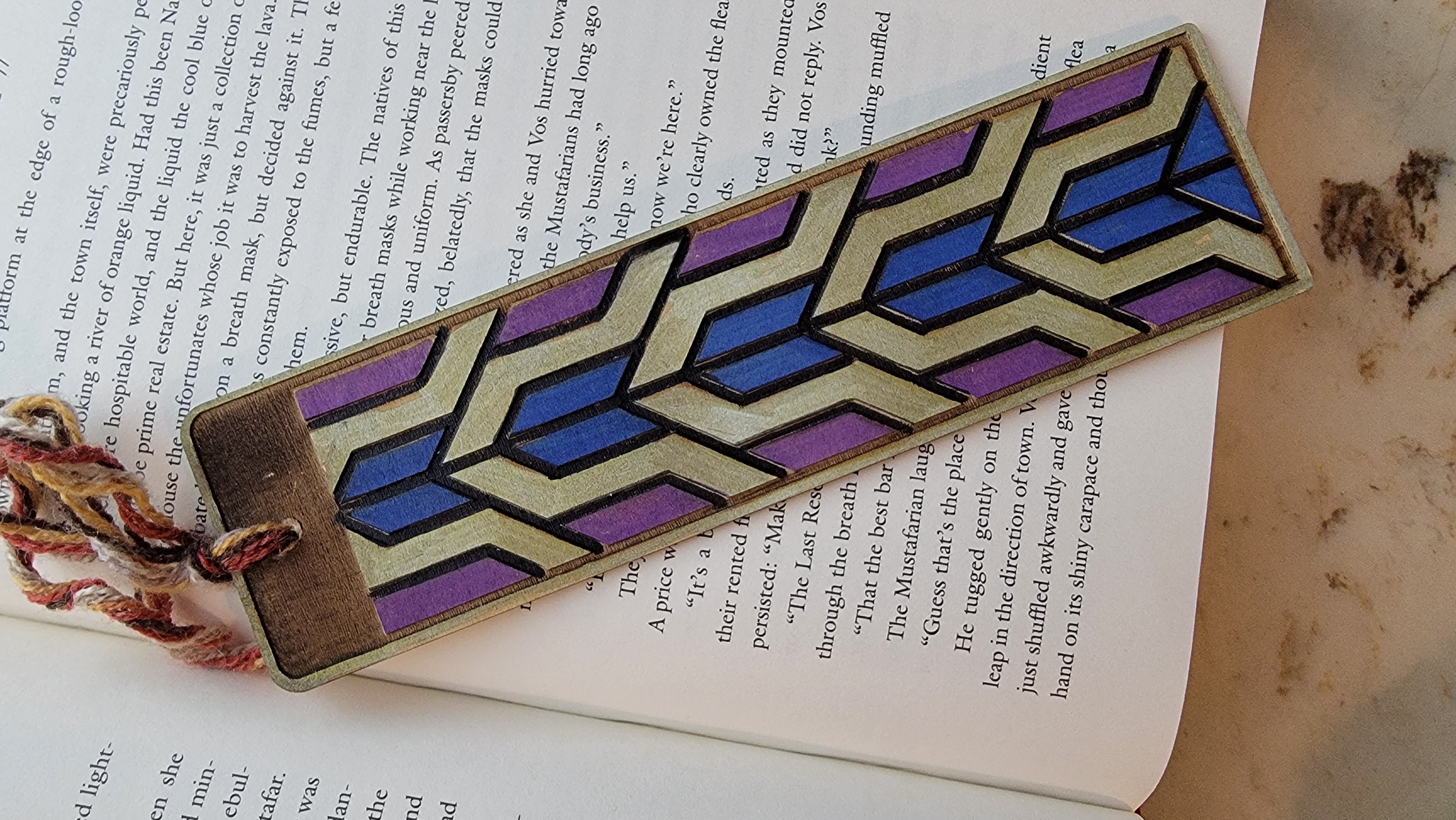 Geometric Wooden Bookmark
