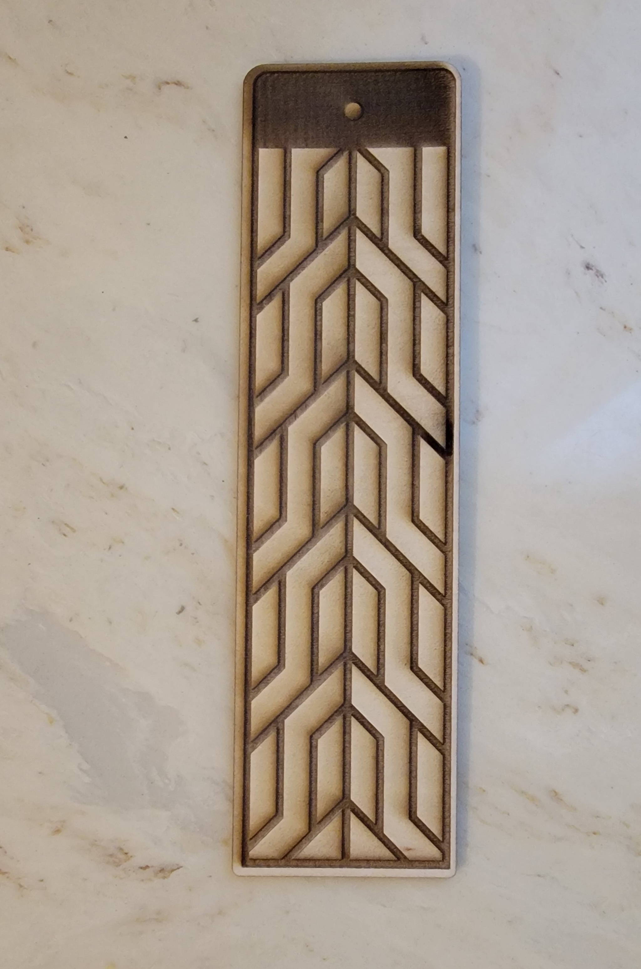Geometric Wooden Bookmark