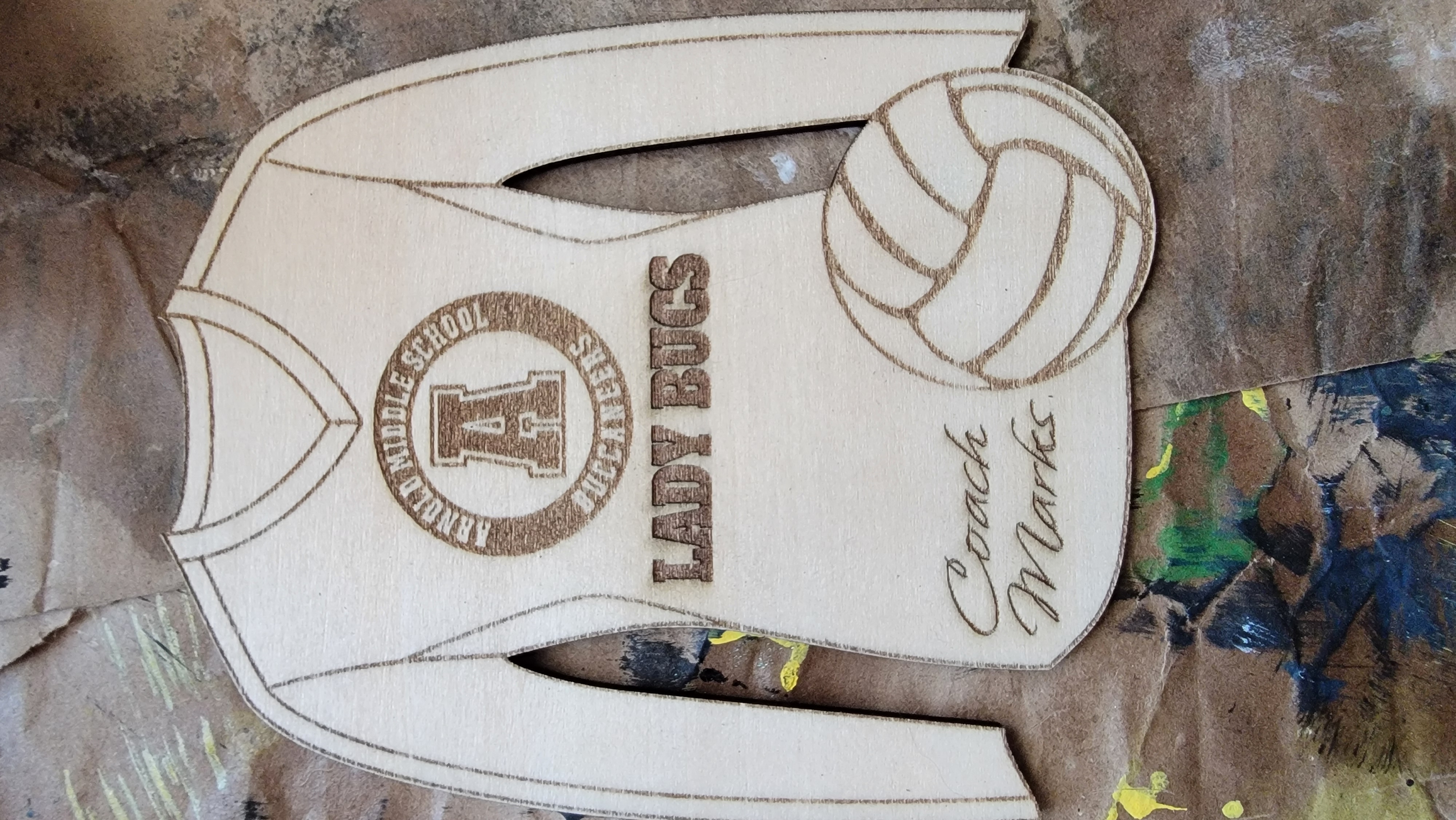 Custom Wooden Jersey Magnet - Multiple Sports Available