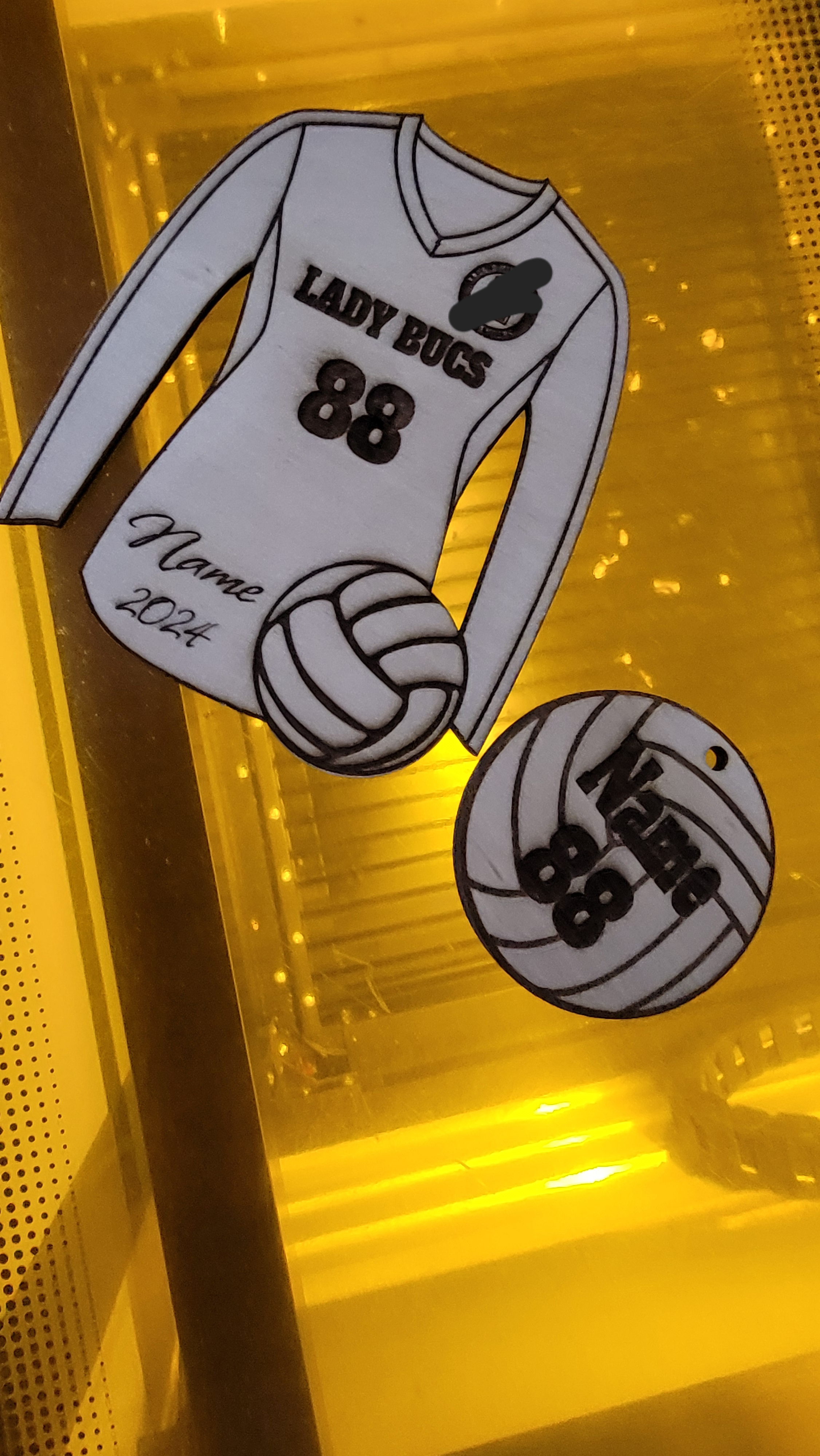 Custom Wooden Jersey Magnet - Multiple Sports Available