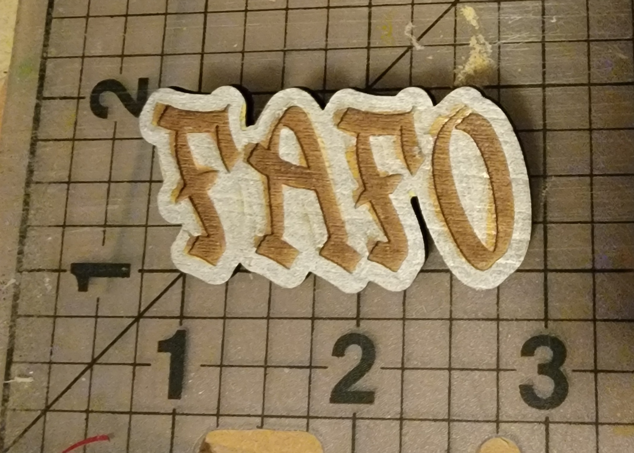 Wooden 'FAFO' Pin