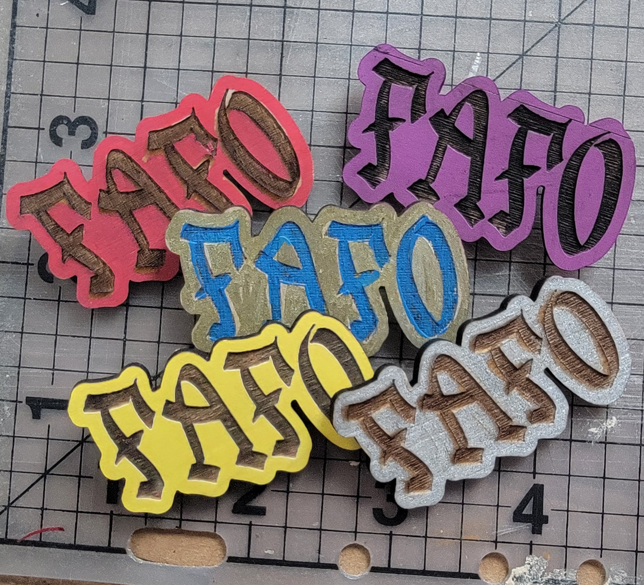 Wooden 'FAFO' Pin