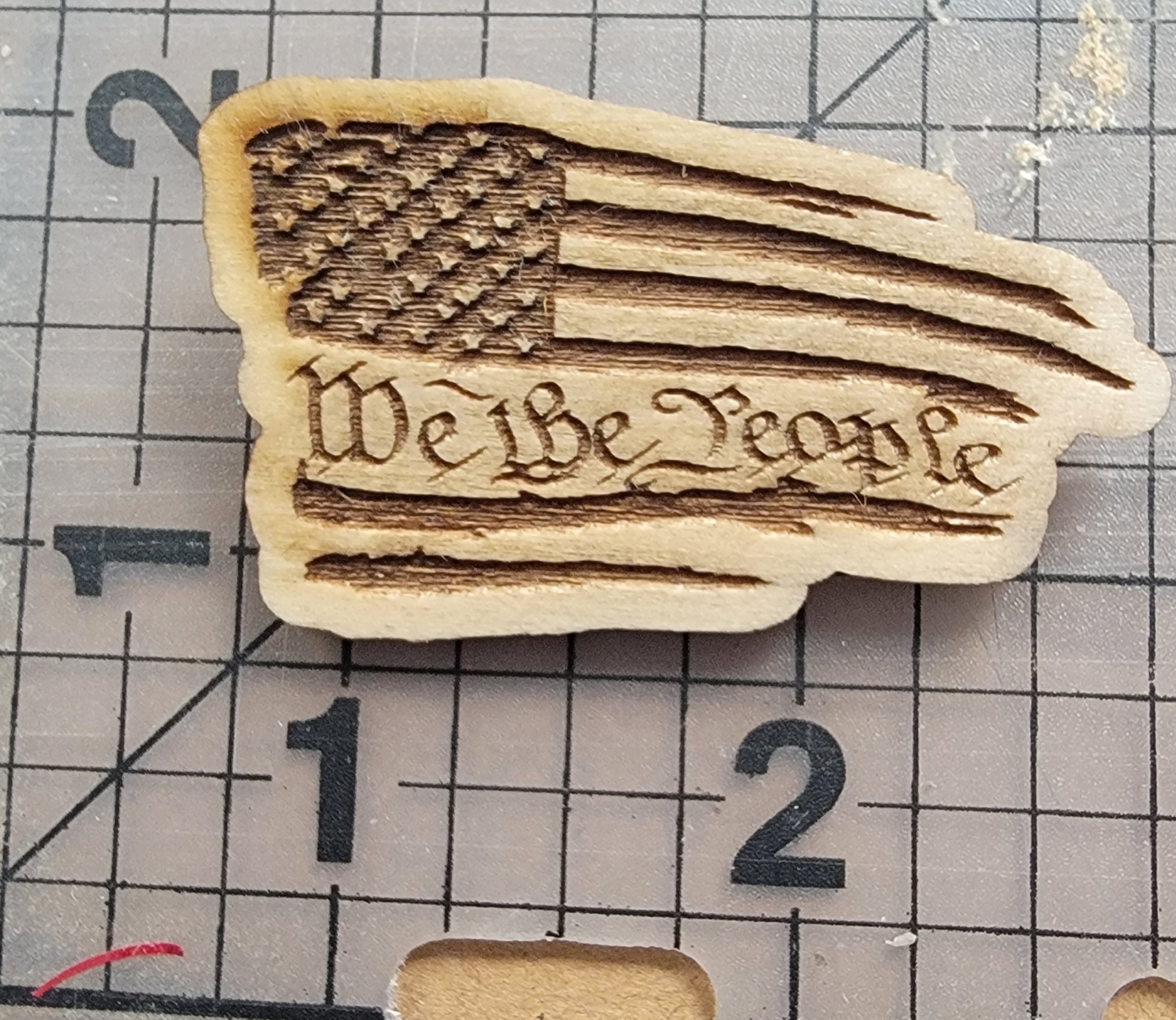 We the People Wooden Flag Pin