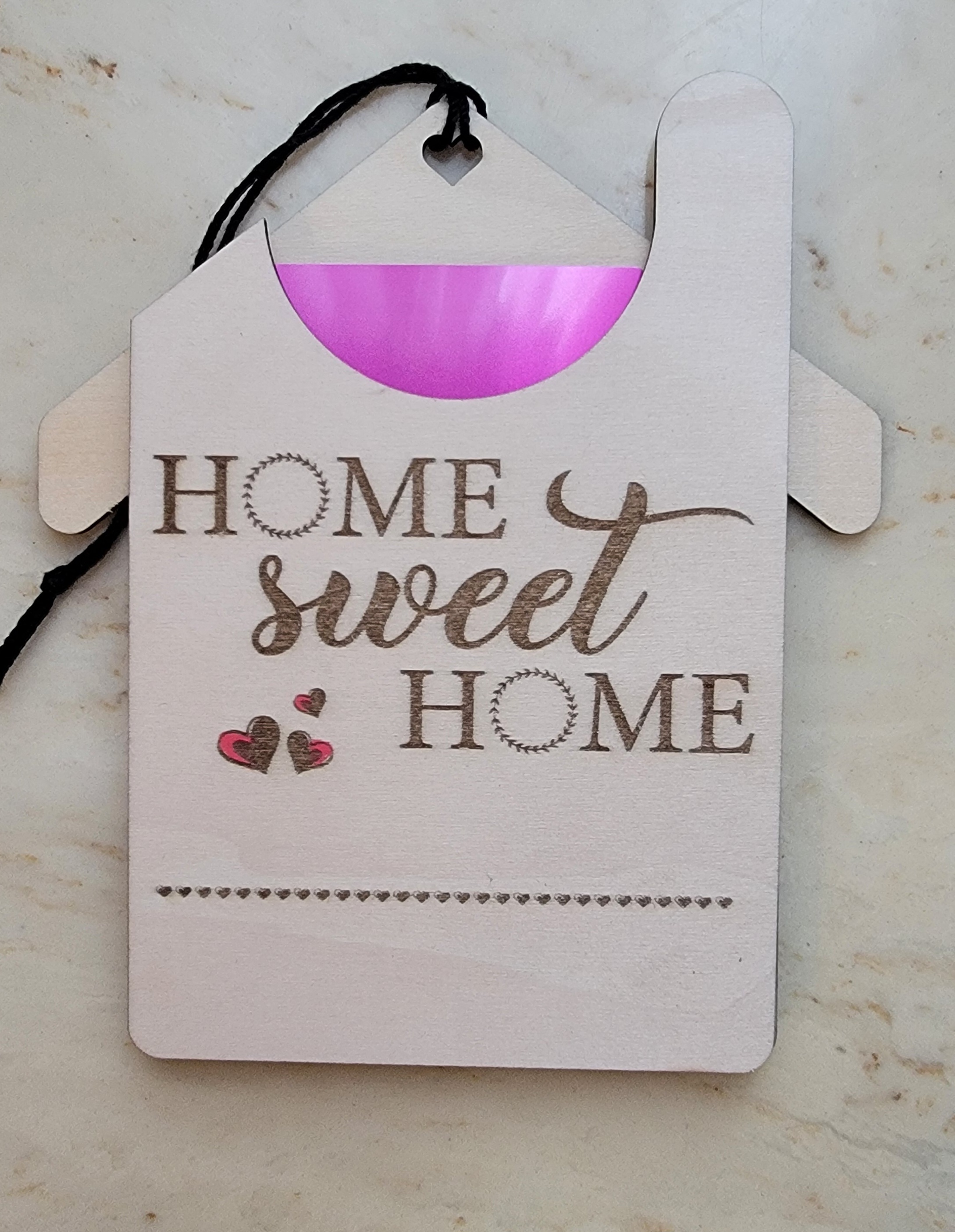 Home Sweet Home Hanging Card Holder - Hearts