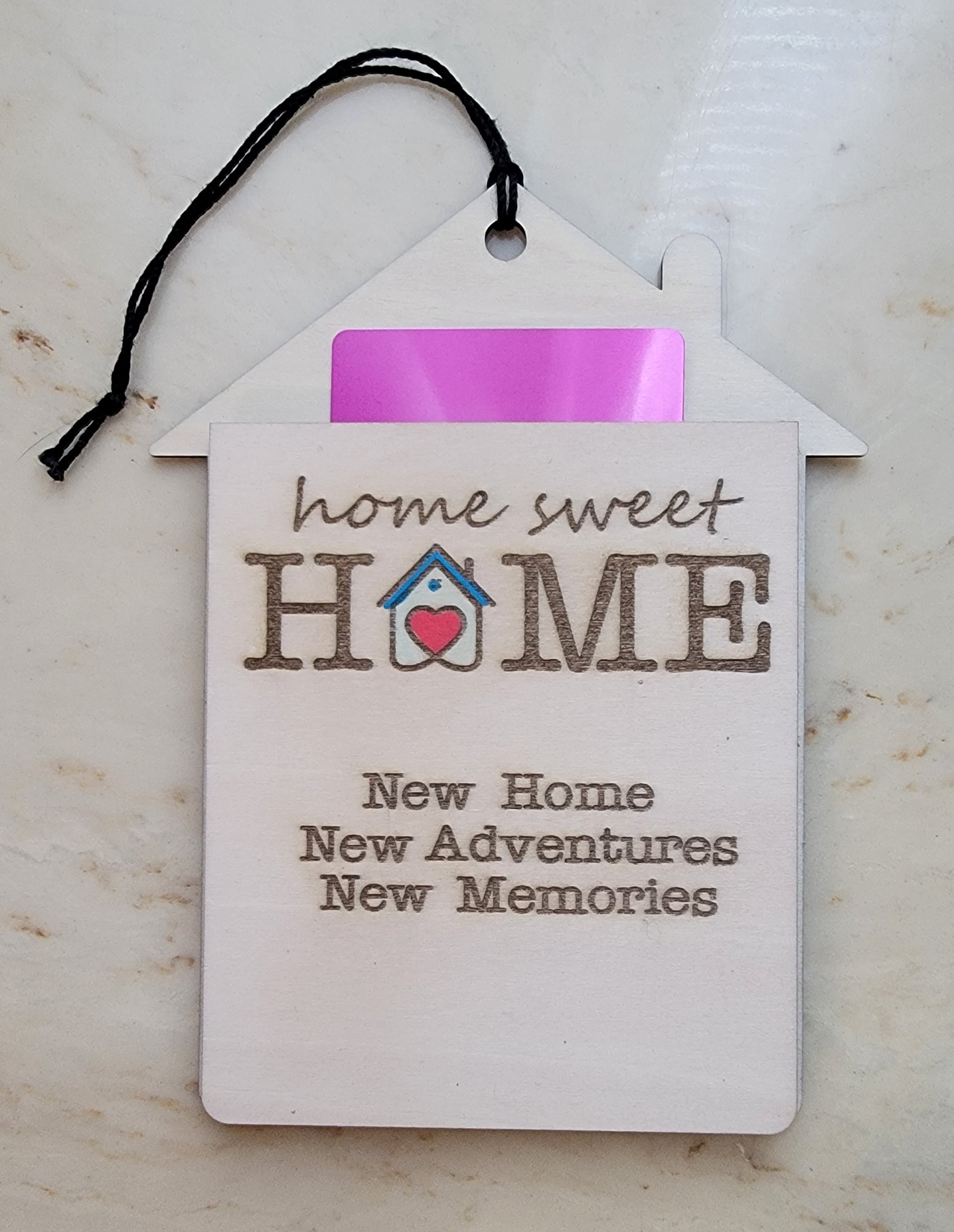 Home Sweet Home Hanging Card Holder - New House