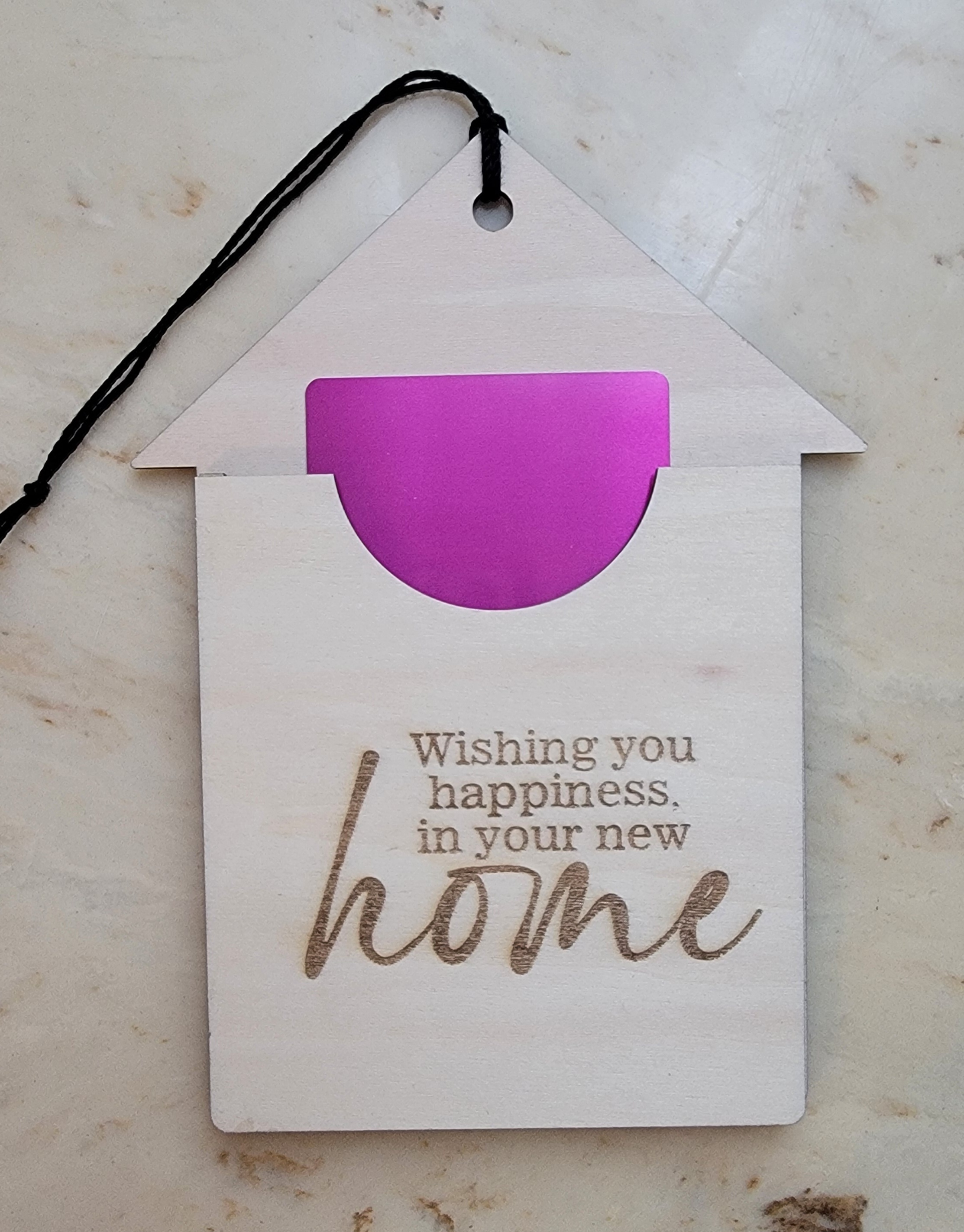 Home Sweet Home Hanging Card Holder - Happiness