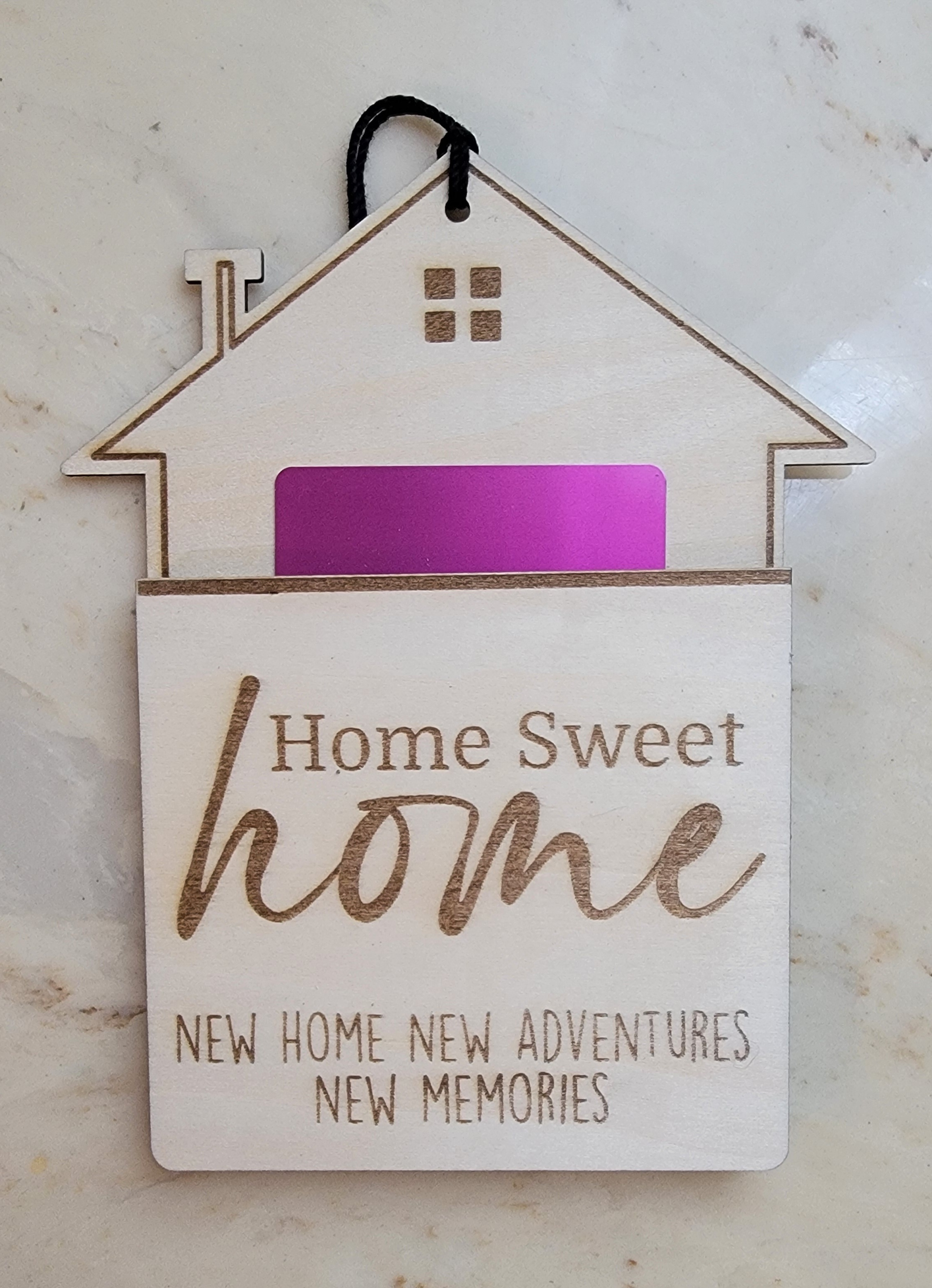 Home Sweet Home Hanging Card Holder - Happiness