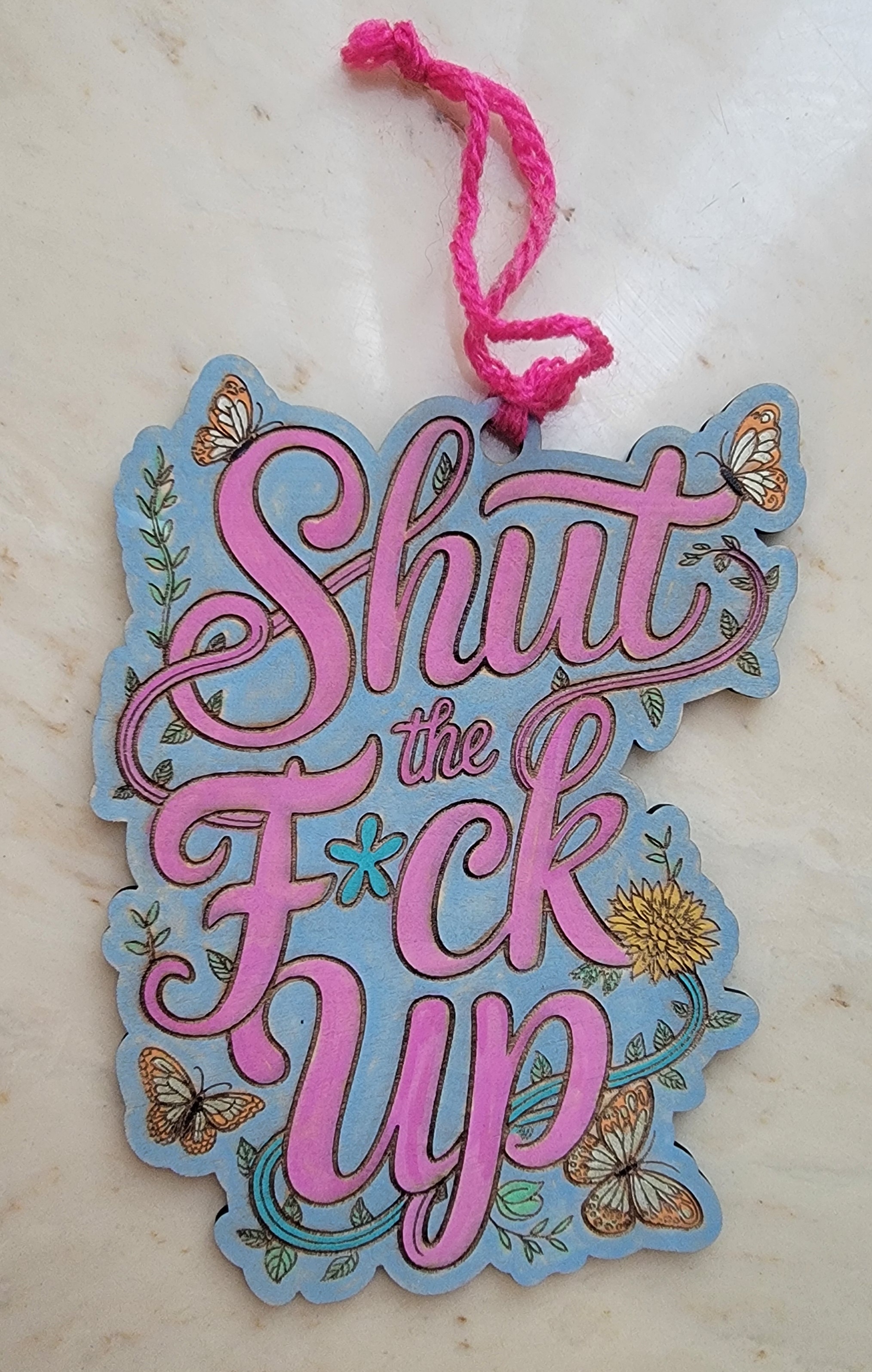 Decorative 'Shut the F*ck Up' Ornament