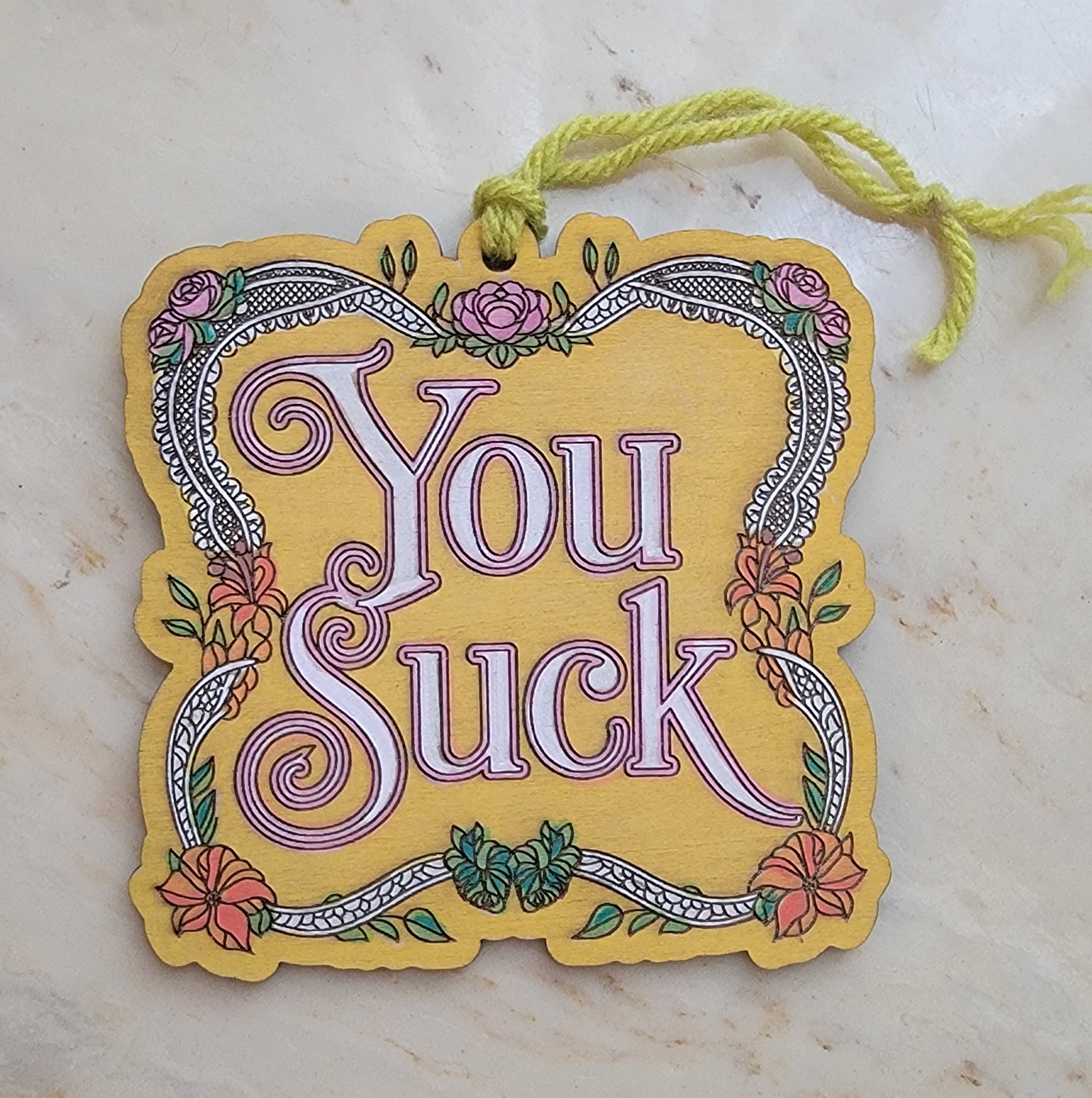 Decorative 'You Suck' Ornament