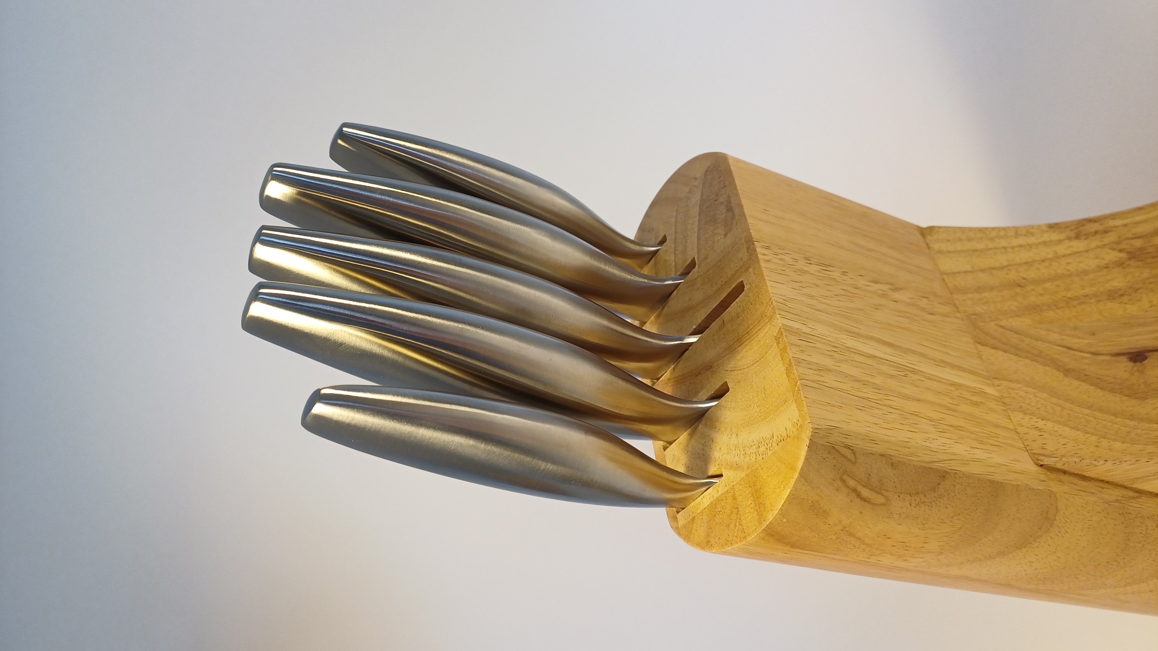 5-delige messenset met blok Amefa