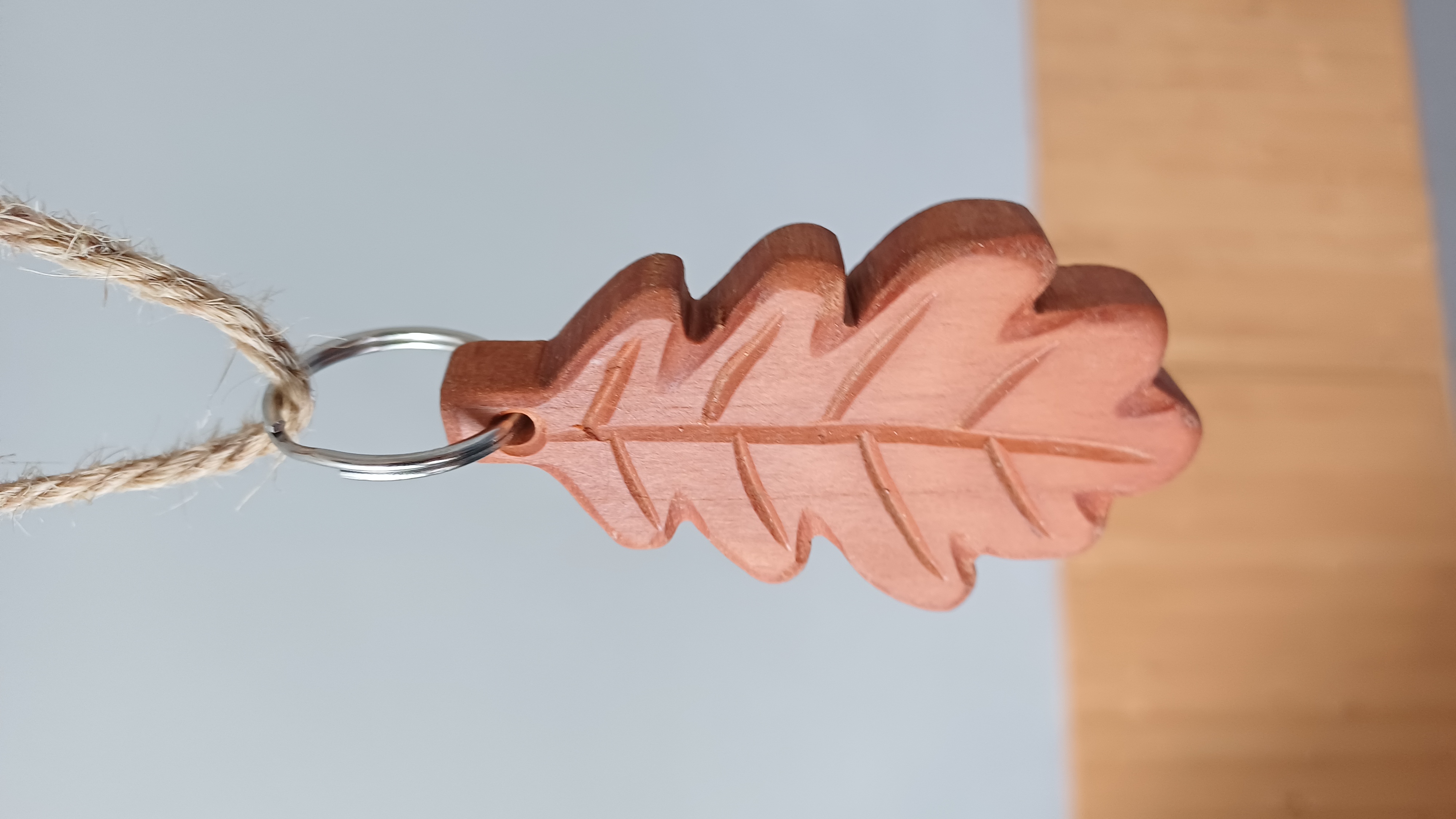 Houten sleutelhanger Eik