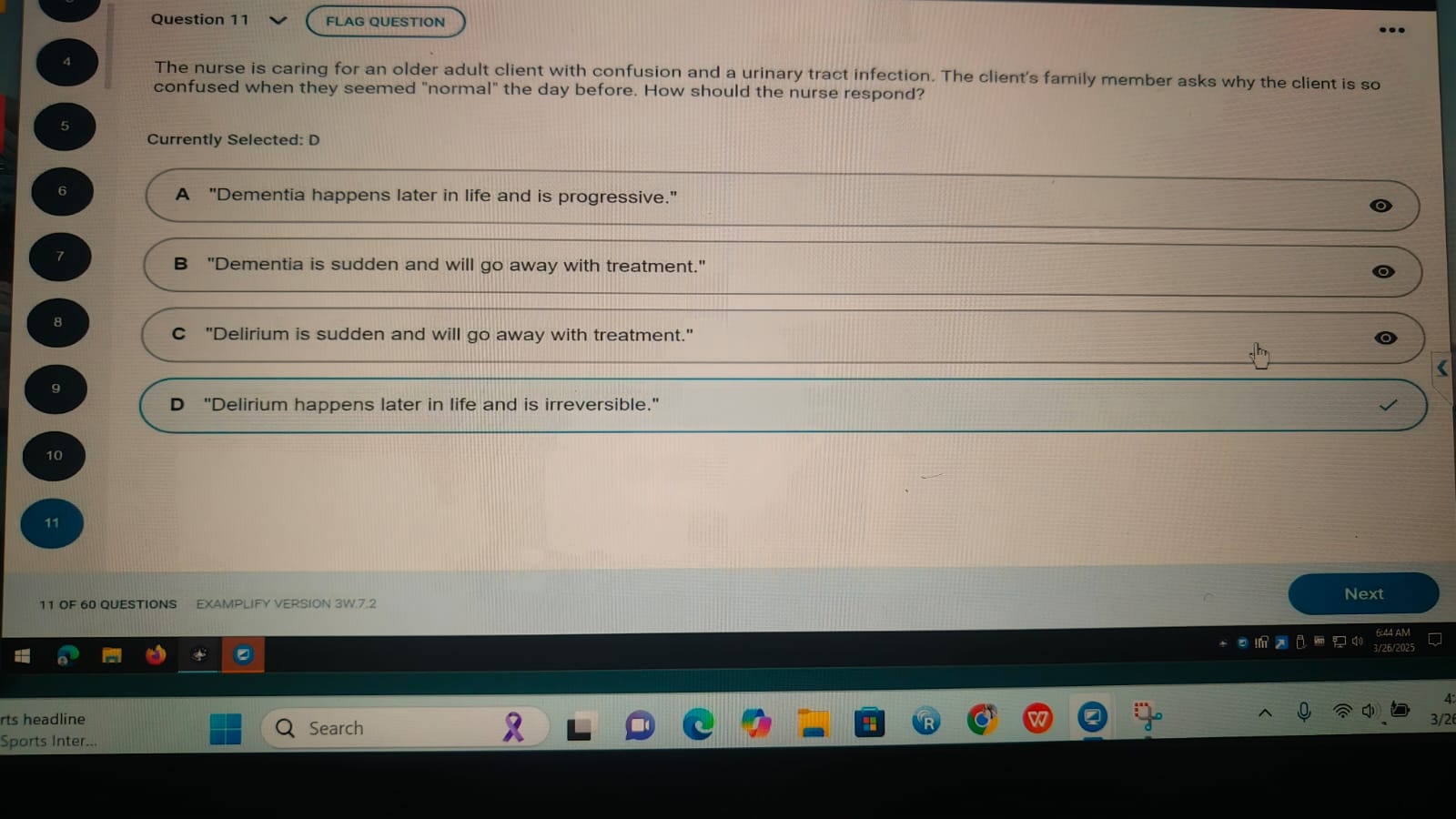 NR 304 Health Assessment 2 Exam 1