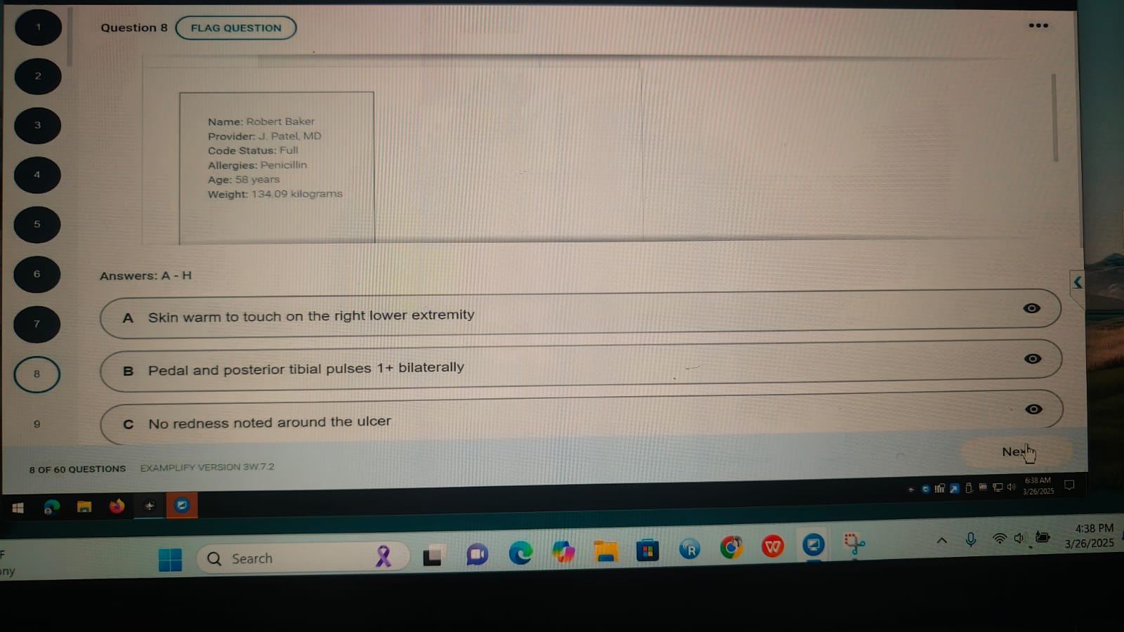 NR 304 Health Assessment 2 Exam 1