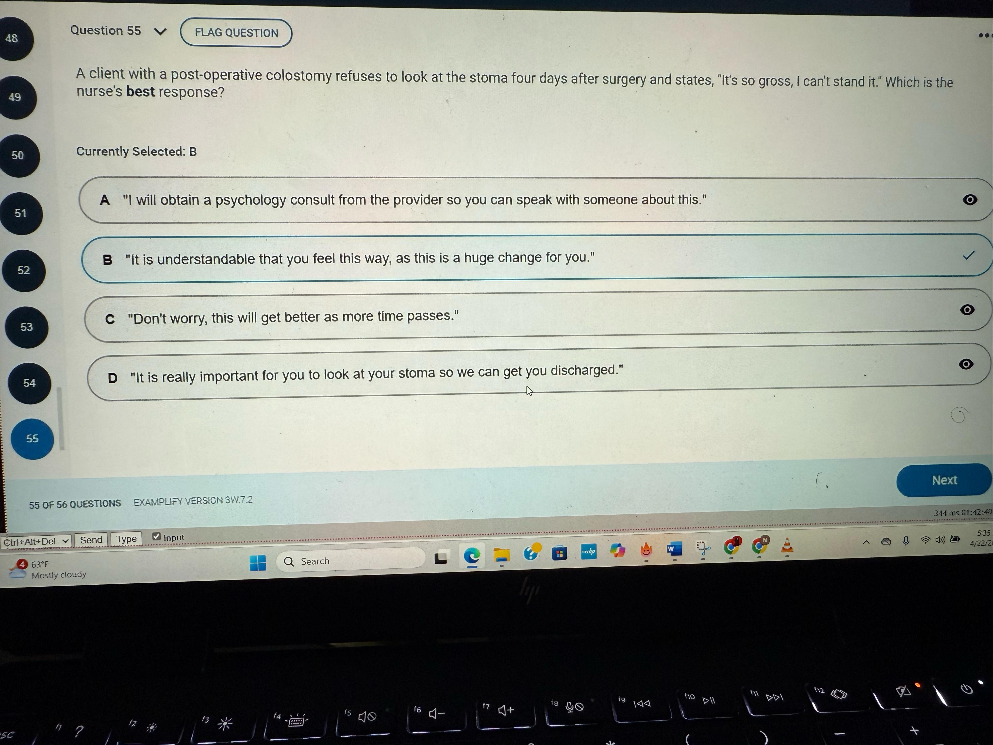 NR 324 Adult Health 1 Exam 2 Final