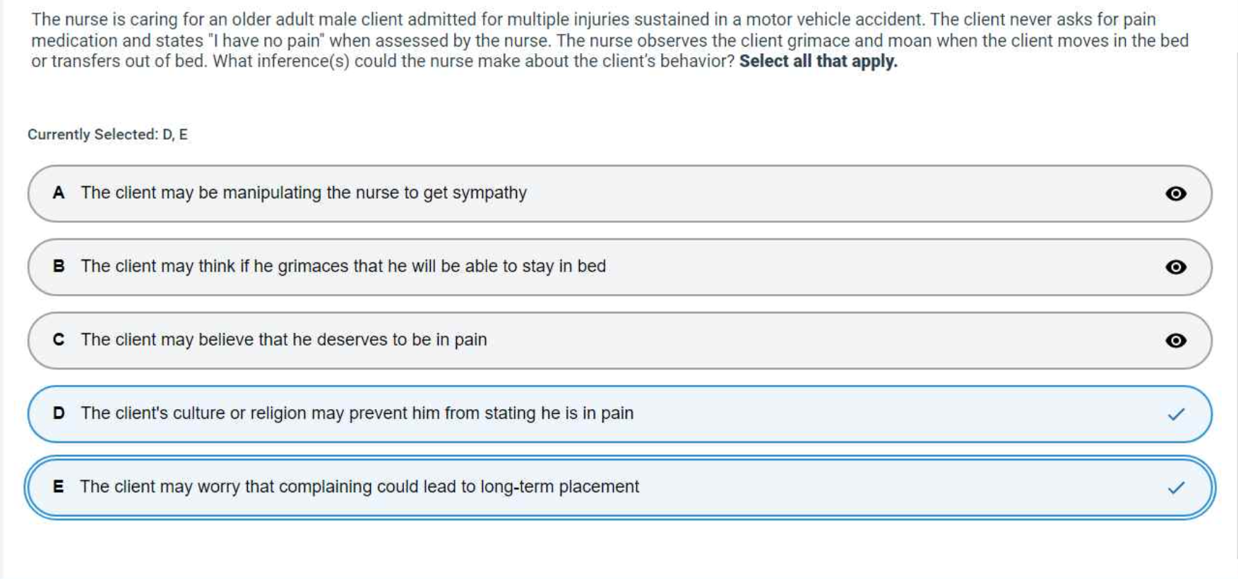 NR 226 Fundamentals – Patient Care Exam 2 Final