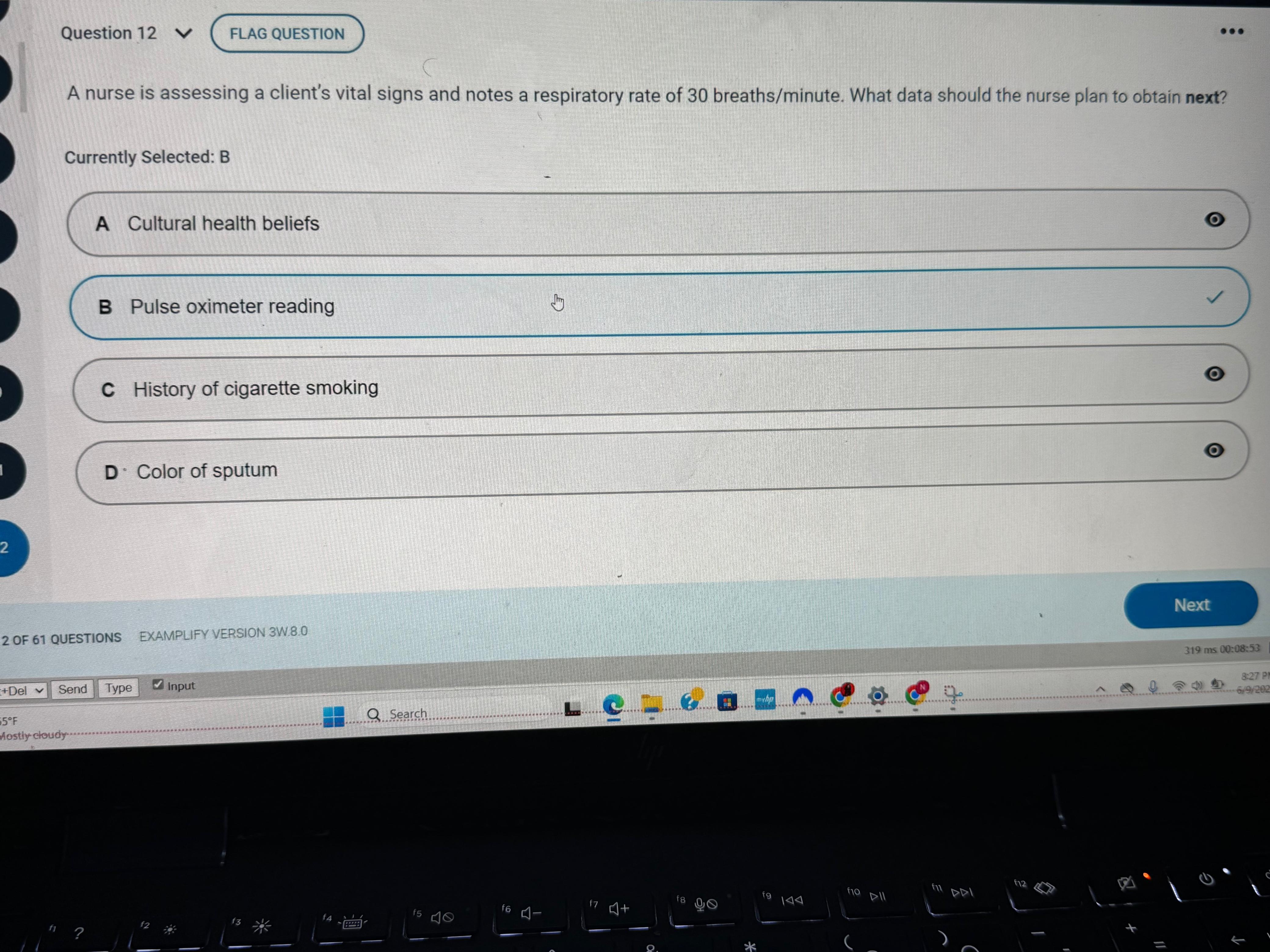 NR 302 Health Assessment 1 Exam 2 – Version 2532