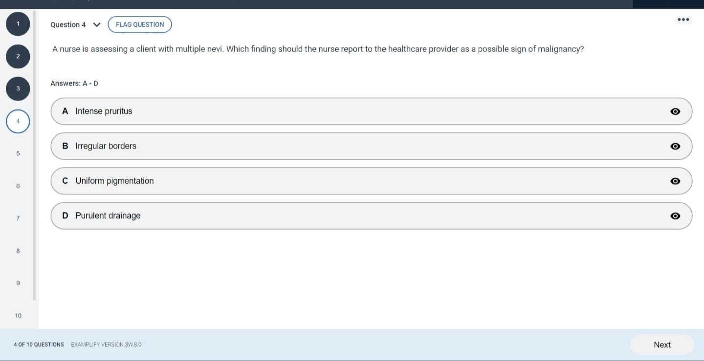 NR 302 Health Assessment 1 Quiz 2b