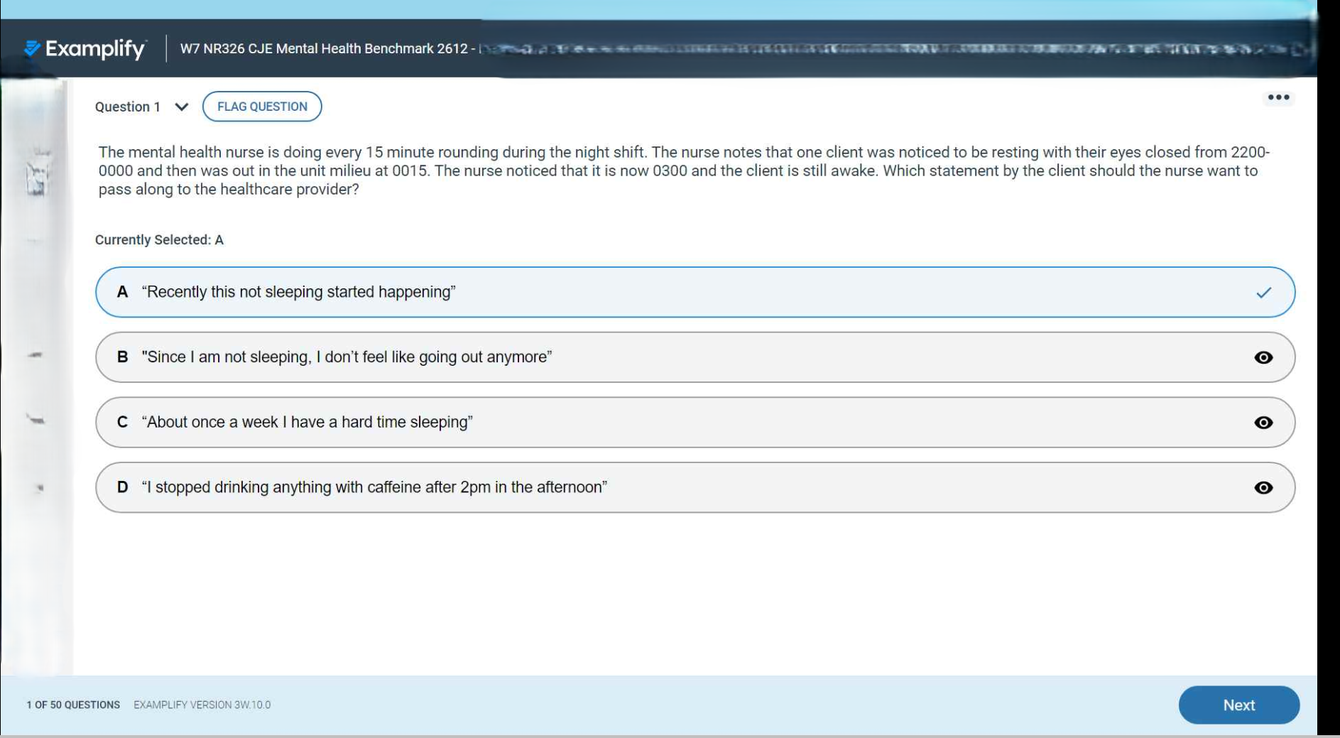 NR 326 Mental Health CJE  2026!!!