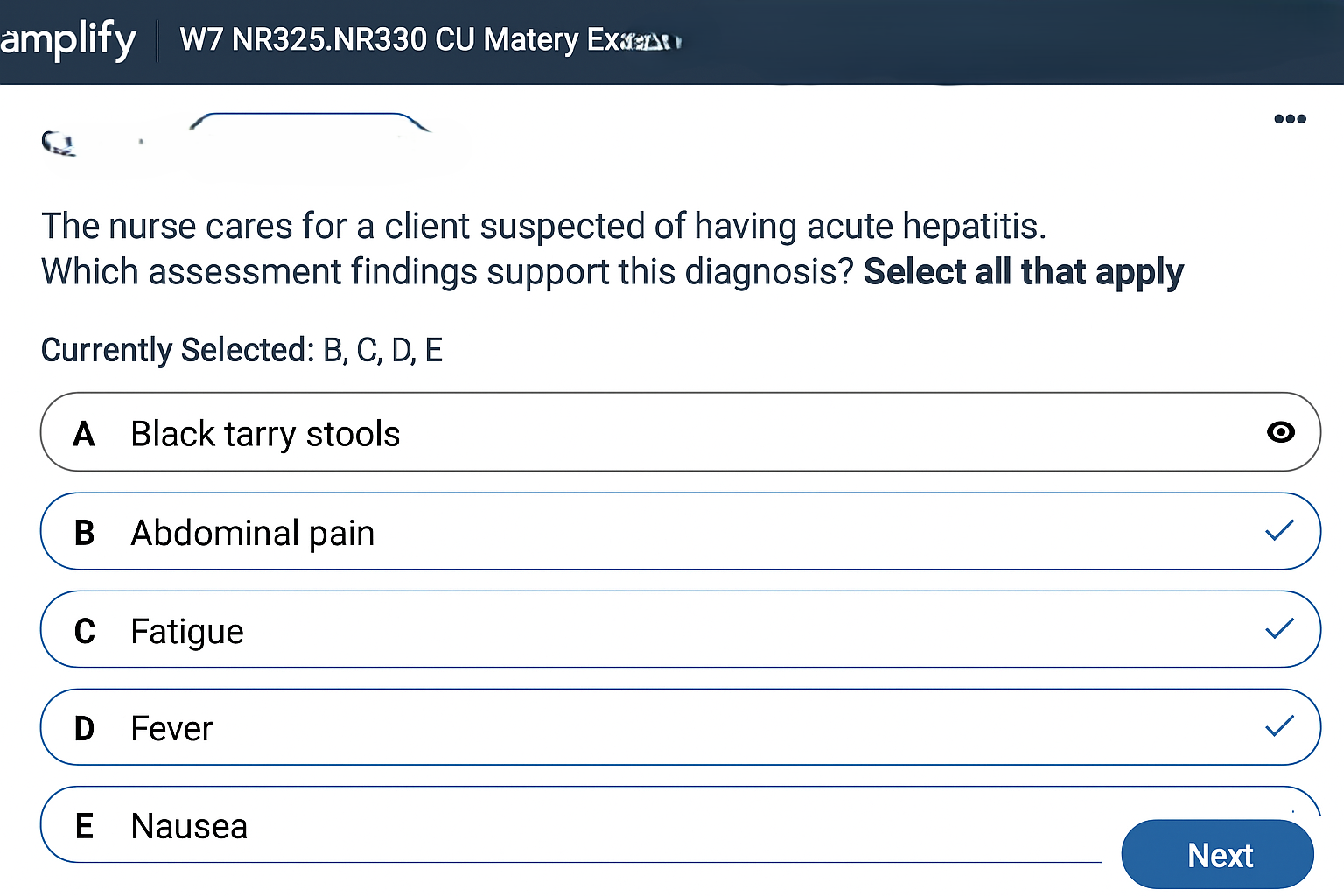 NR 325 Adult Health Cu Mastery Exam 2025!!!