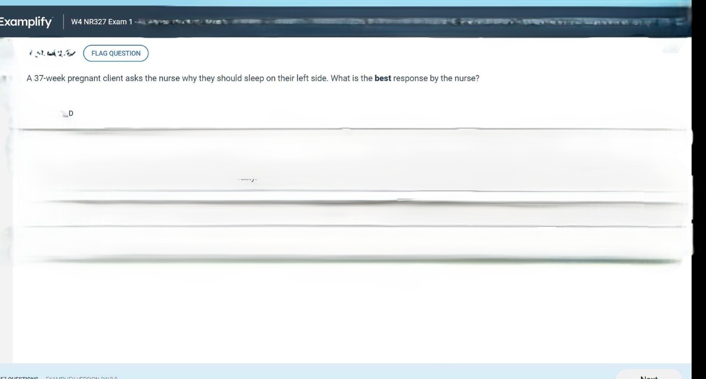 NR 327 Maternal -Child Health Exam 1 November 2025!!!