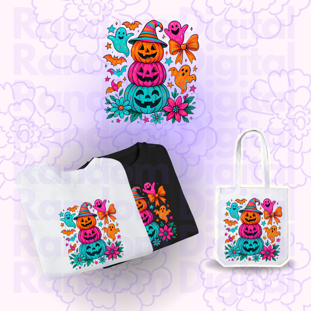 💀 DTF TEXTIL:CALABAZA TRIO