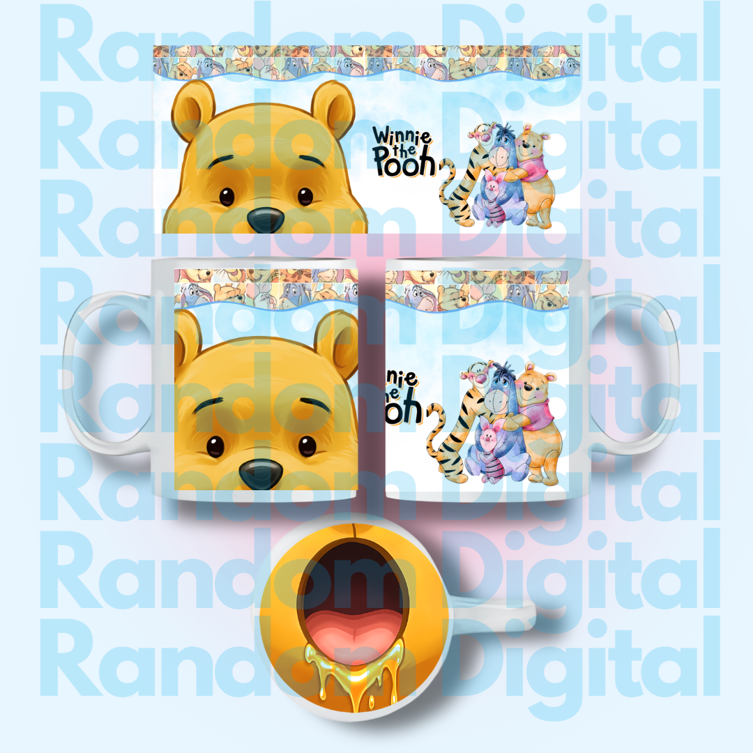 DTF UV COMPLETO Caritas: Pooh (Varios Modelos) 