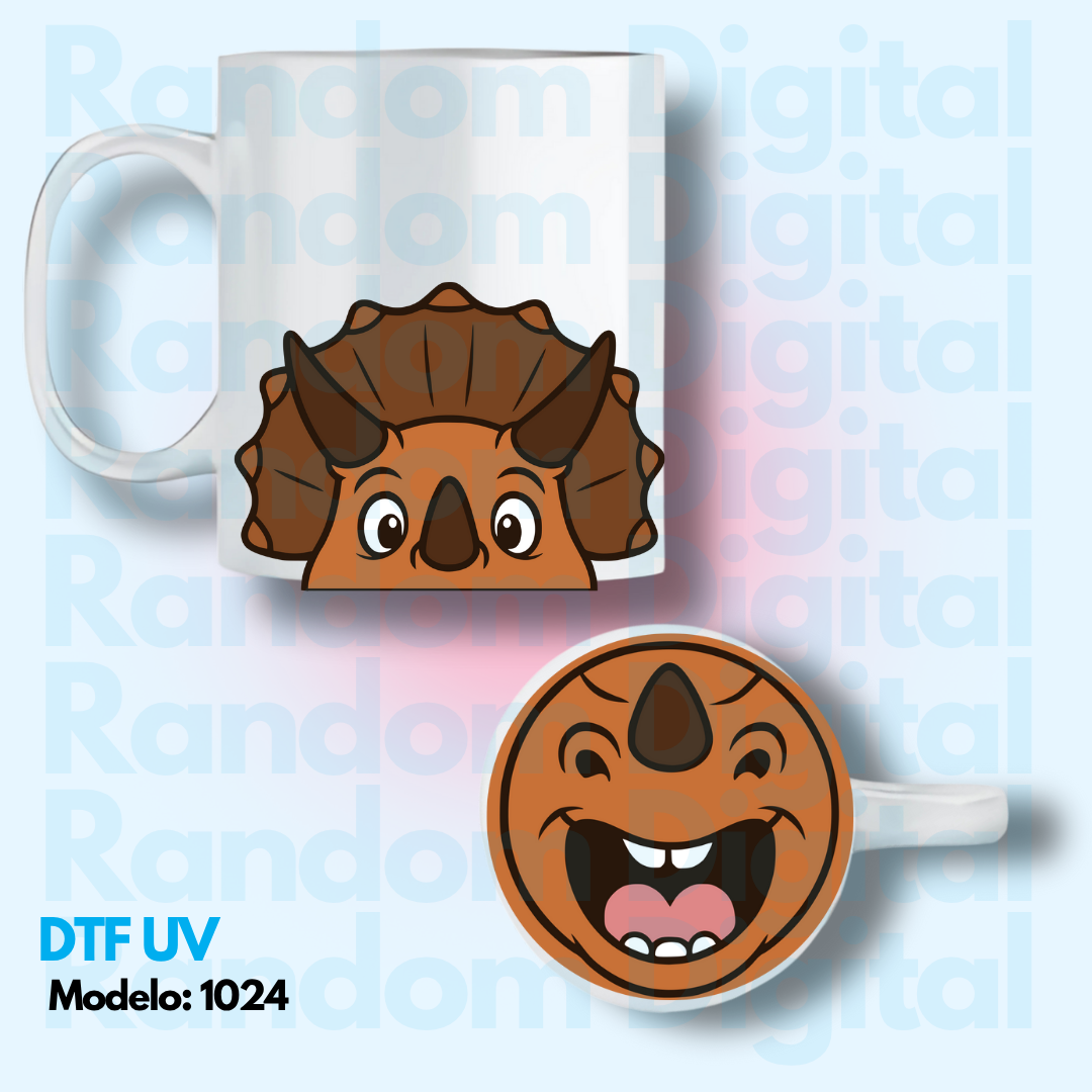 DTF UV Caritas Dinasaurios (Varios Modelos) 