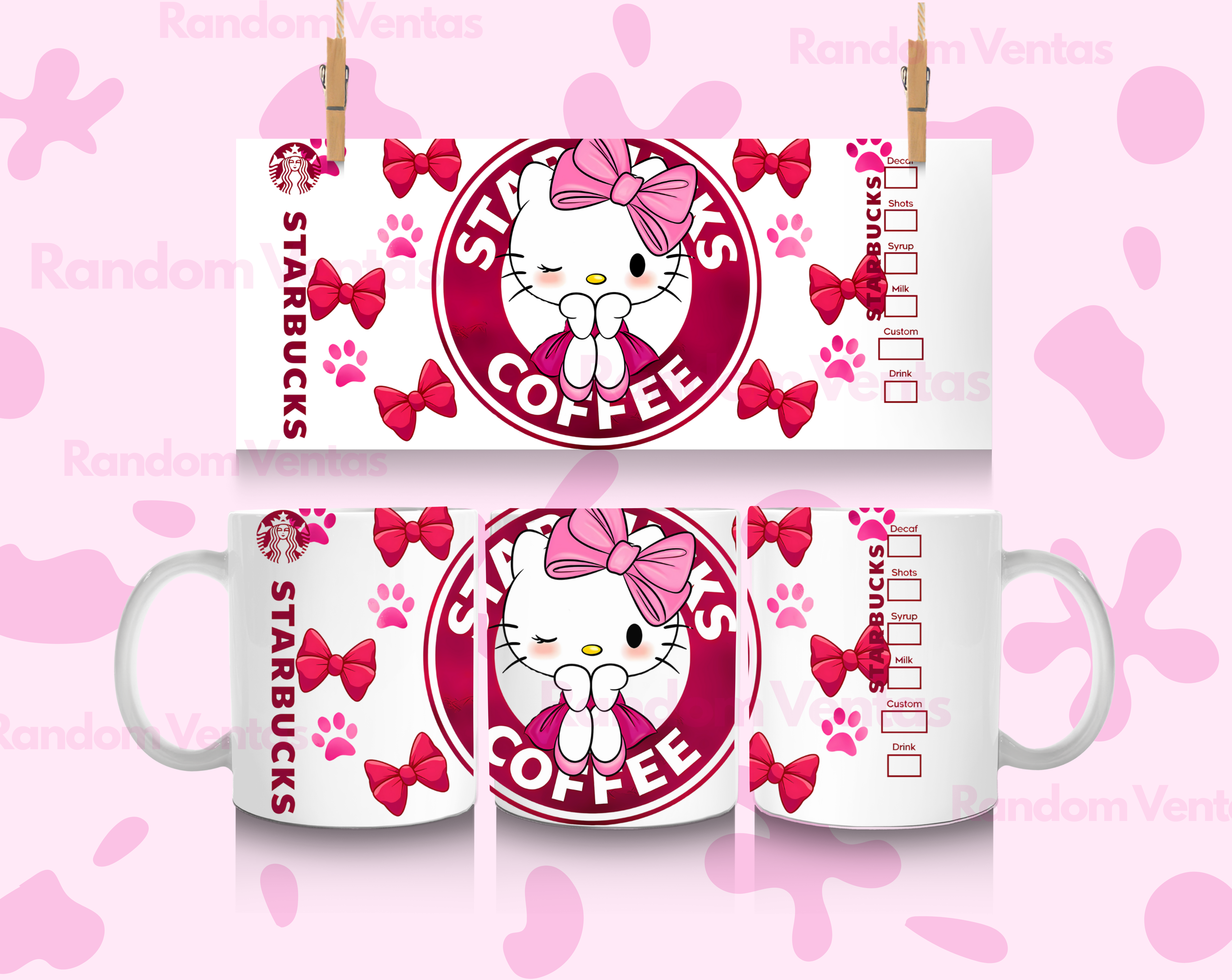 DTF UV Hello Kitty Moñitos