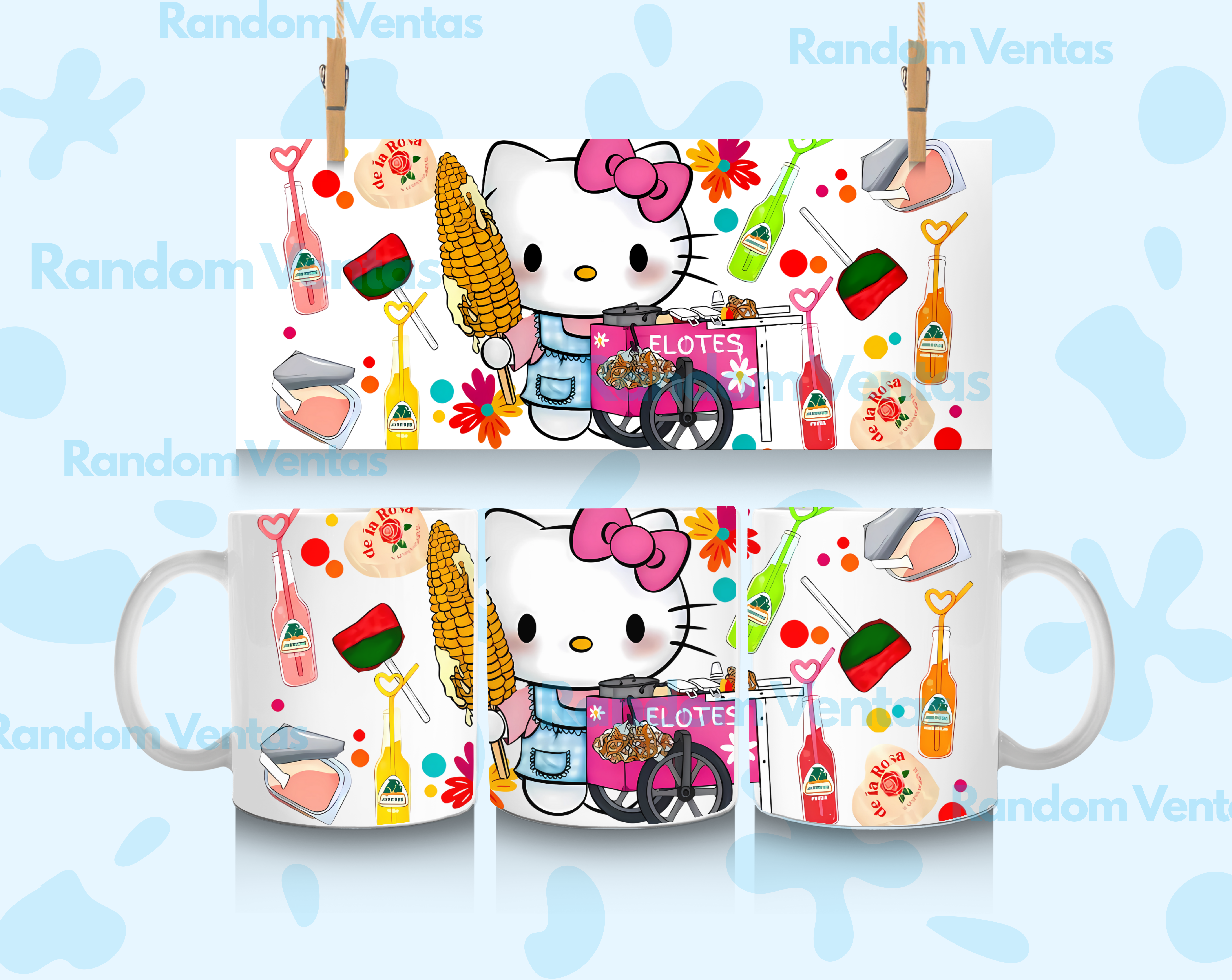 DTF UV Hello Kitty Elote