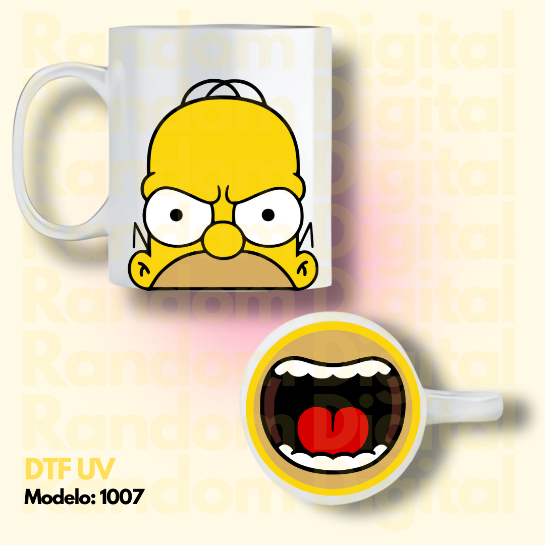 DTF UV Caritas Los Simpson (Varios Modelos) 