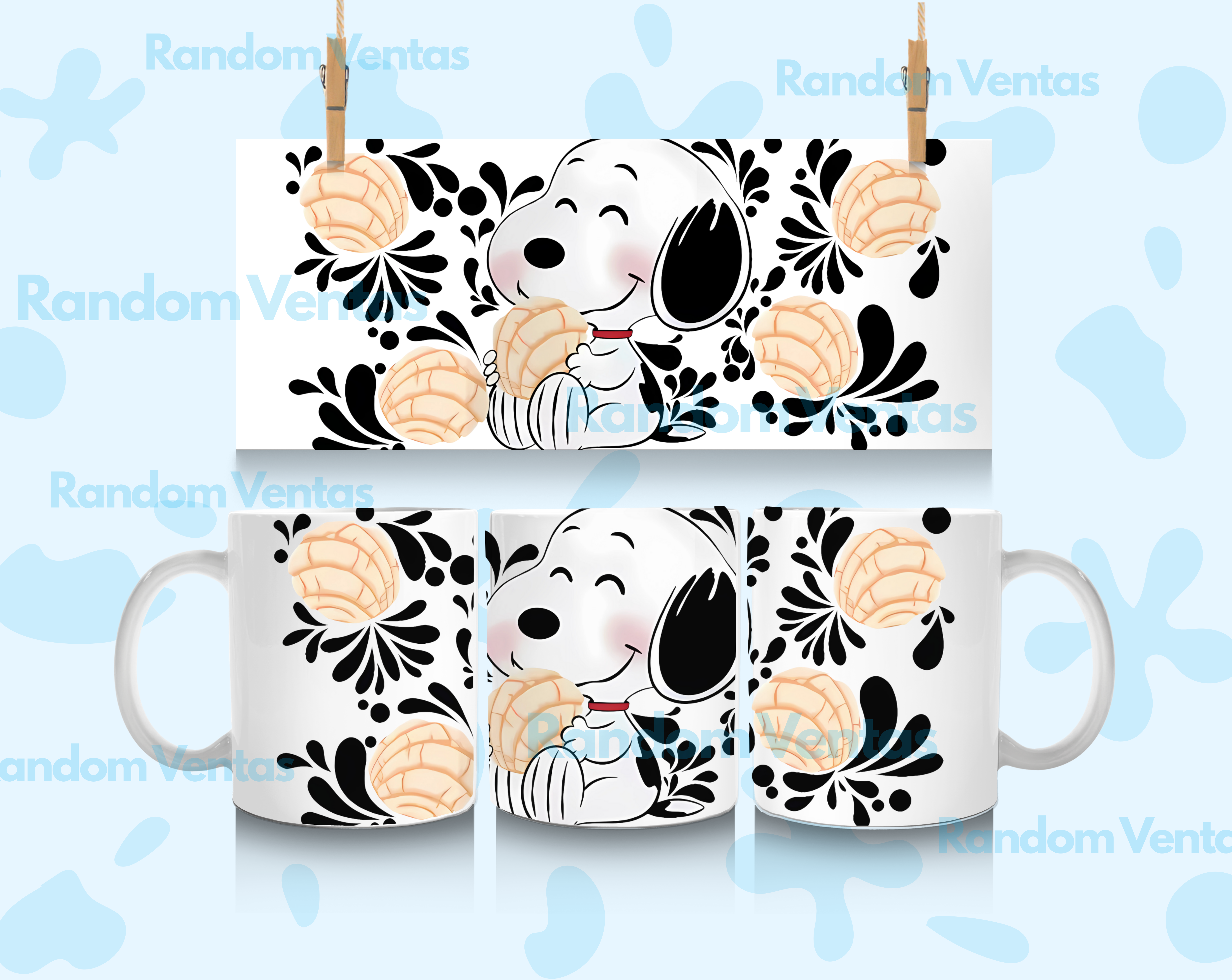 DTF UV Snoopy Conchas