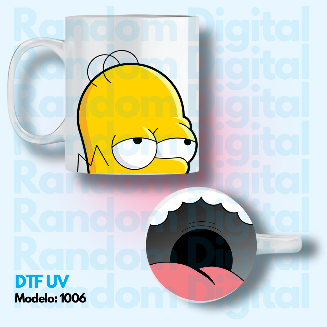 DTF UV Caritas Los Simpson (Varios Modelos) 