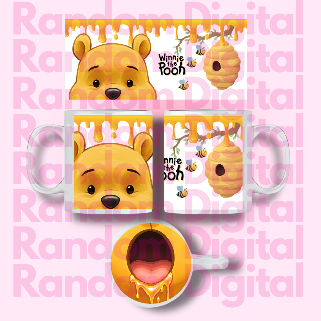 DTF UV COMPLETO Caritas: Pooh (Varios Modelos) 