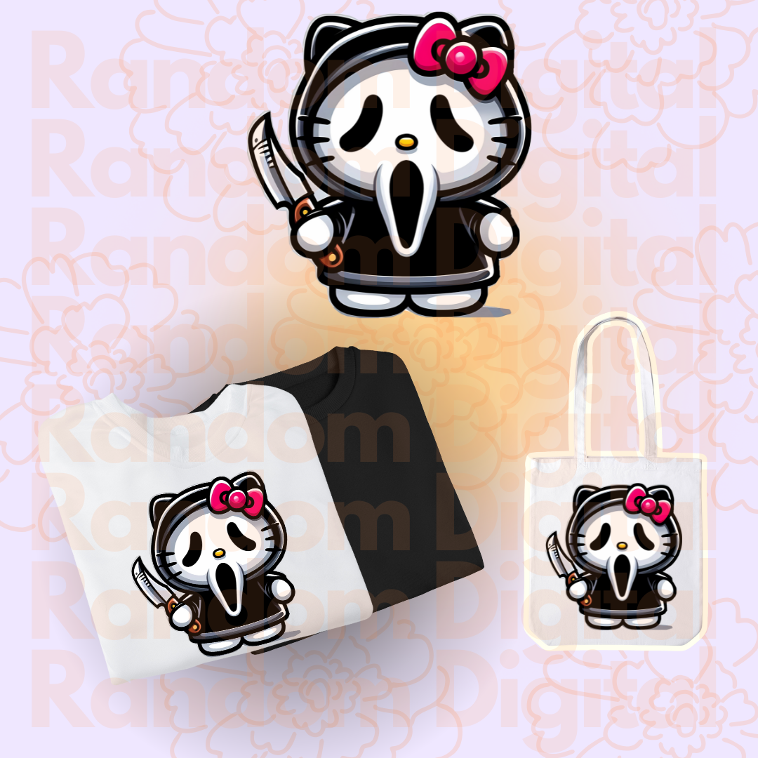💀 DTF TEXTIL:SCREAM KITTY