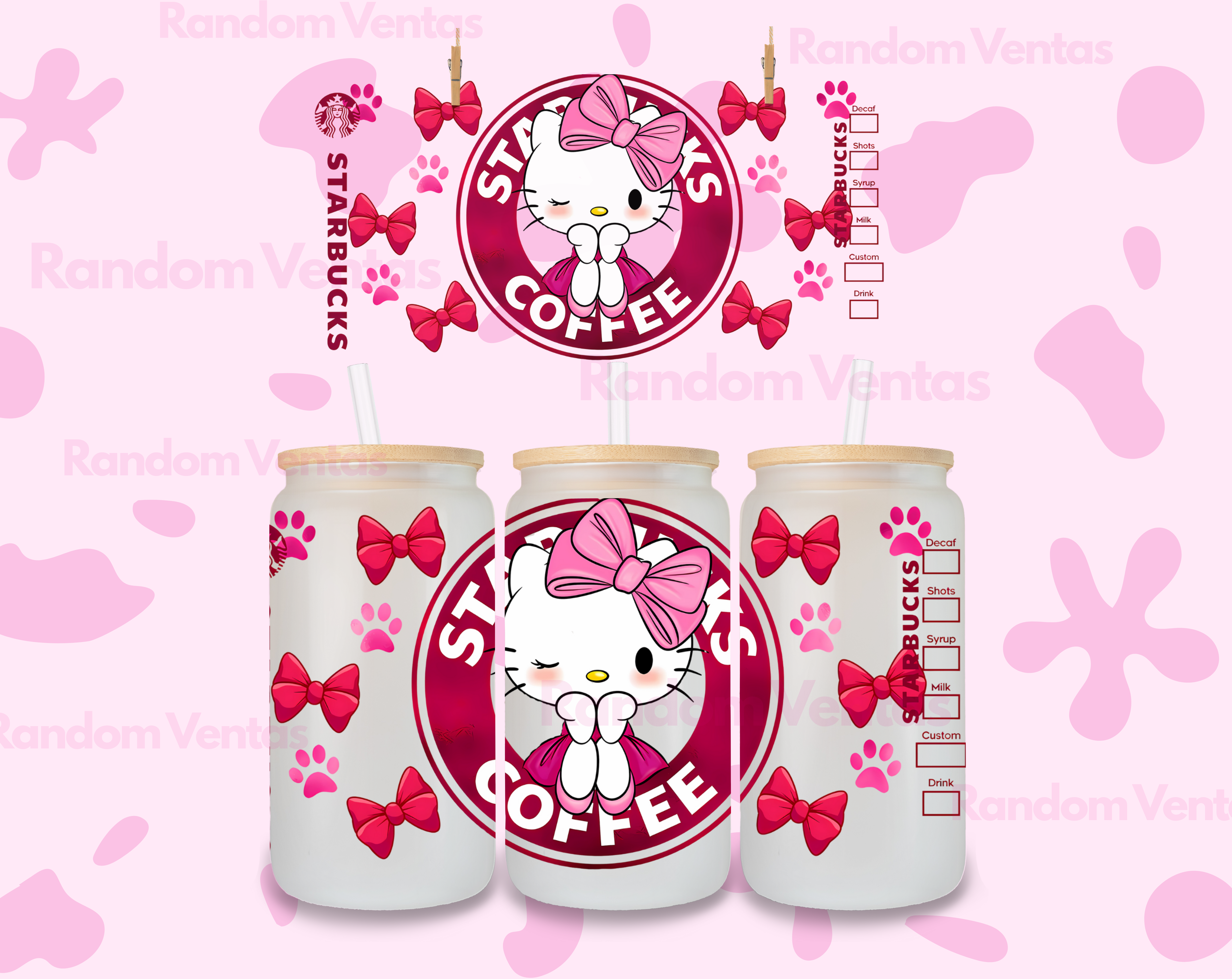DTF UV Hello Kitty Moñitos