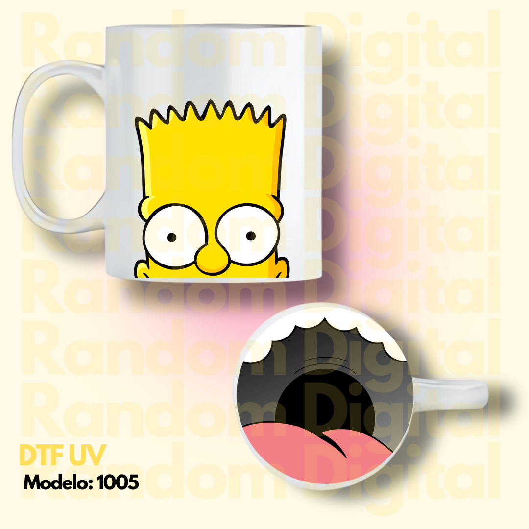 DTF UV Caritas Los Simpson (Varios Modelos) 