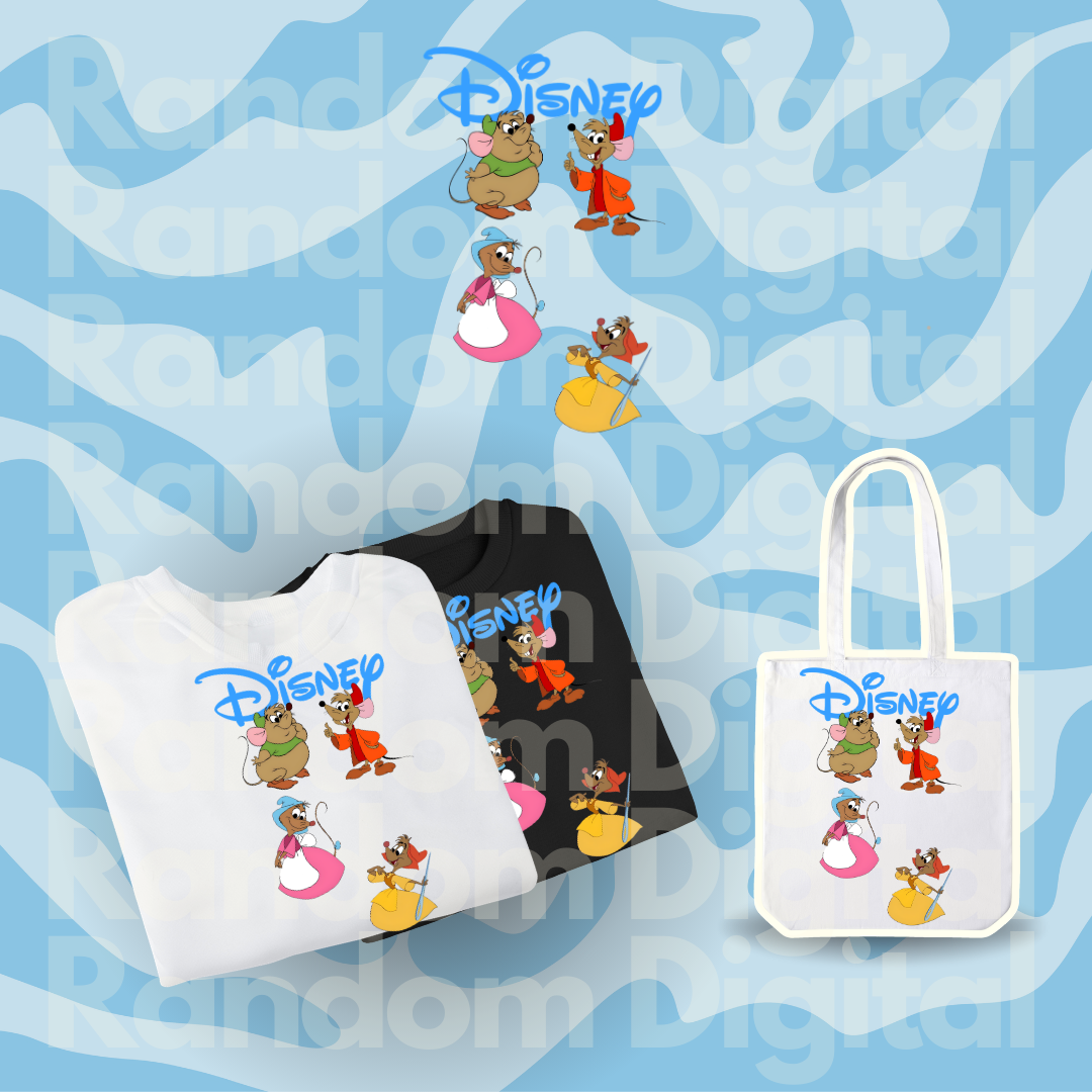 DTF Textil: Ratones de Cenicienta