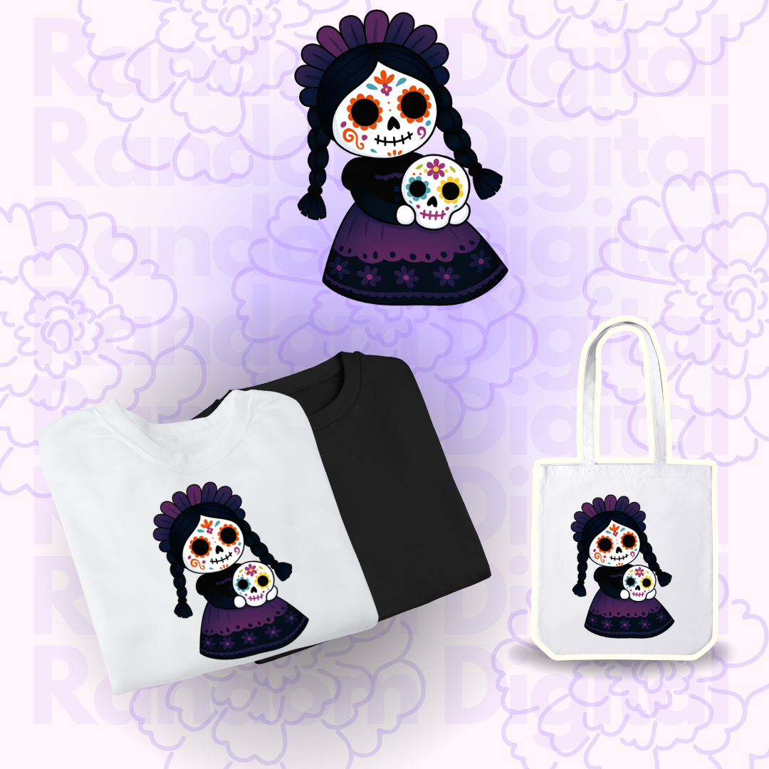 💀 DTF TEXTIL:CATRINA1