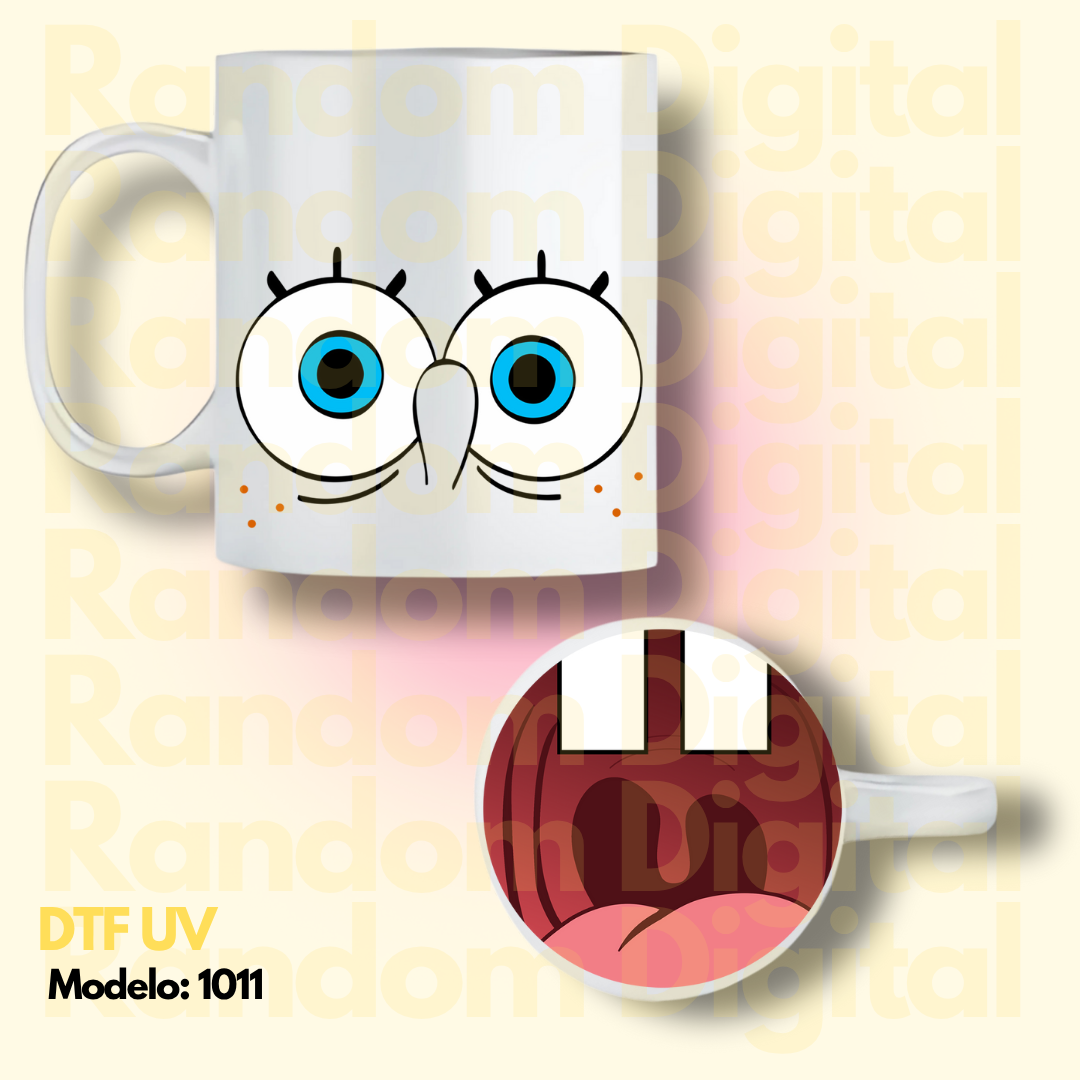 DTF UV Caritas Bob Esponja (Varios Modelos) 