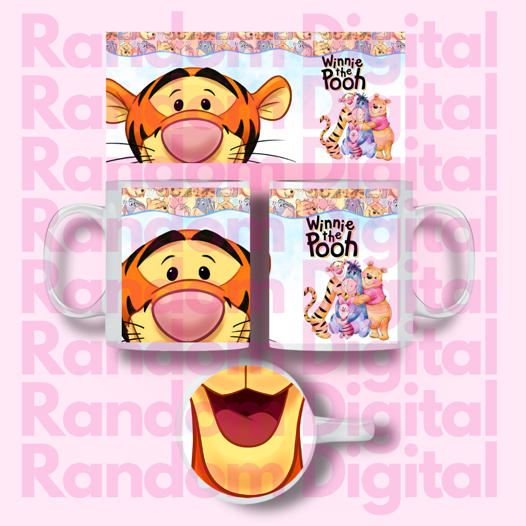 DTF UV COMPLETO Caritas: Pooh (Varios Modelos) 