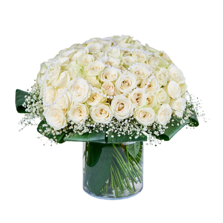 Vazoda Premium 101 Beyaz Gül